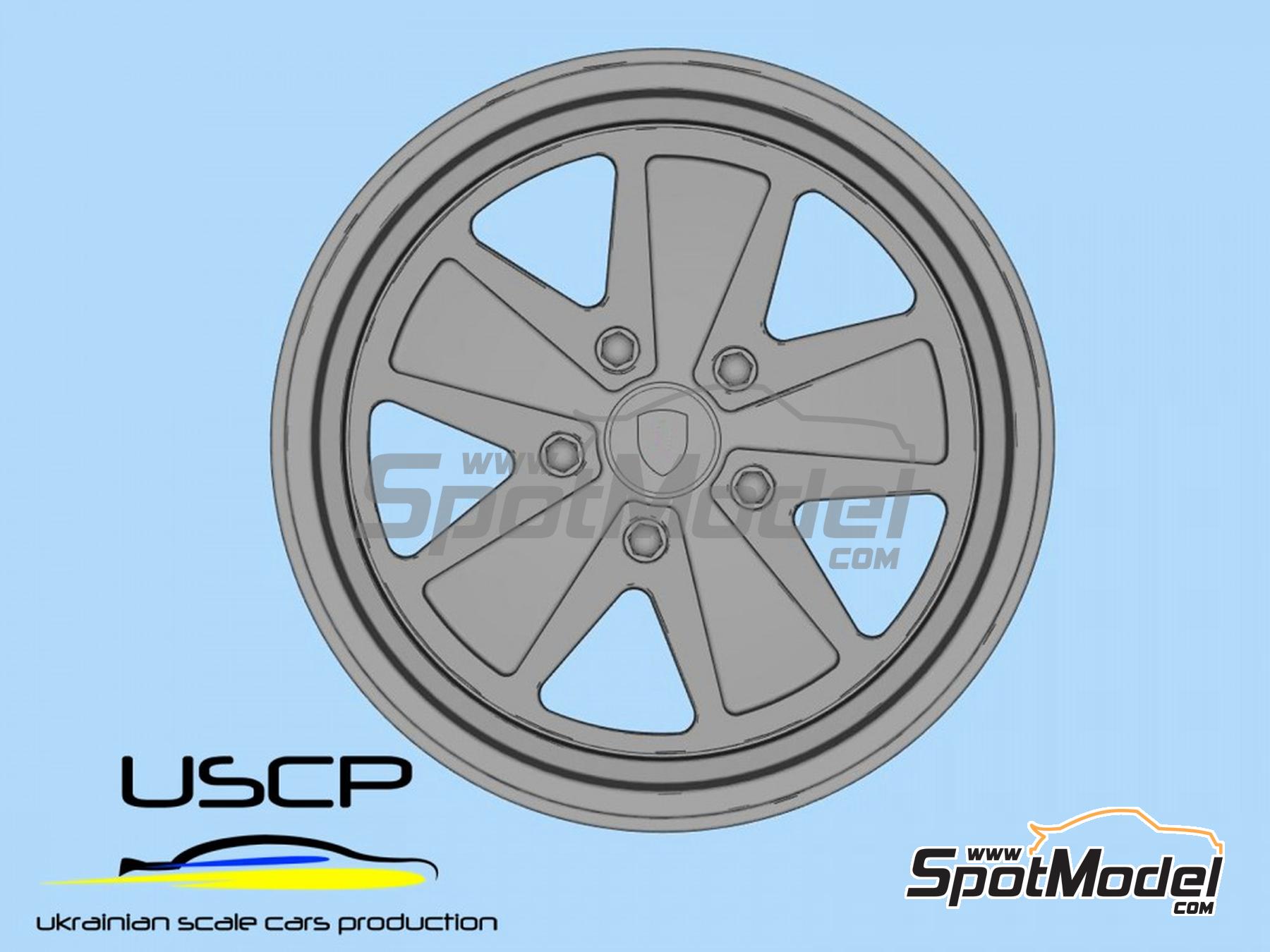 Image 2: RSR Porsche Custom 19 inch | Rims and tyres set in 1/24 scale manufactured by USCP (ref.&nbsp;24P112)