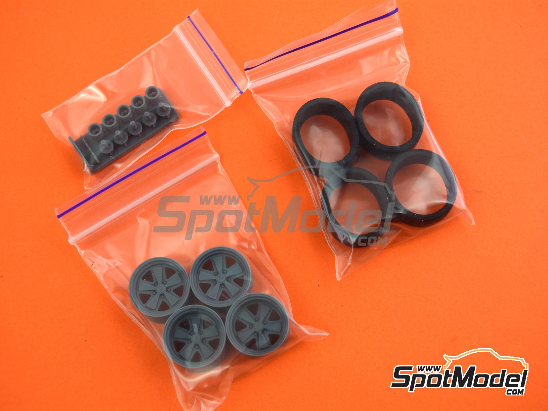 Image 7: RSR Porsche Custom 19 inch | Rims and tyres set in 1/24 scale manufactured by USCP (ref.&nbsp;24P112)