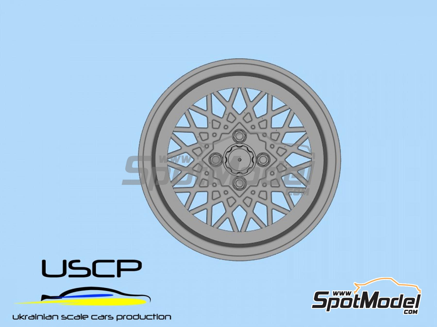 Image 2: BBS Mahle 4 bolt 14 inches | Rims and tyres set in 1/24 scale manufactured by USCP (ref. 24P121)