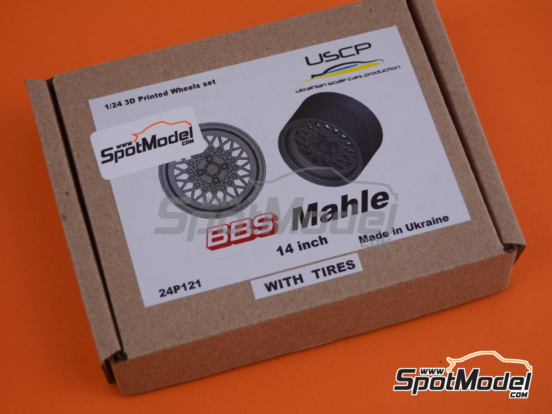 Image 4: BBS Mahle 4 bolt 14 inches | Rims and tyres set in 1/24 scale manufactured by USCP (ref. 24P121)