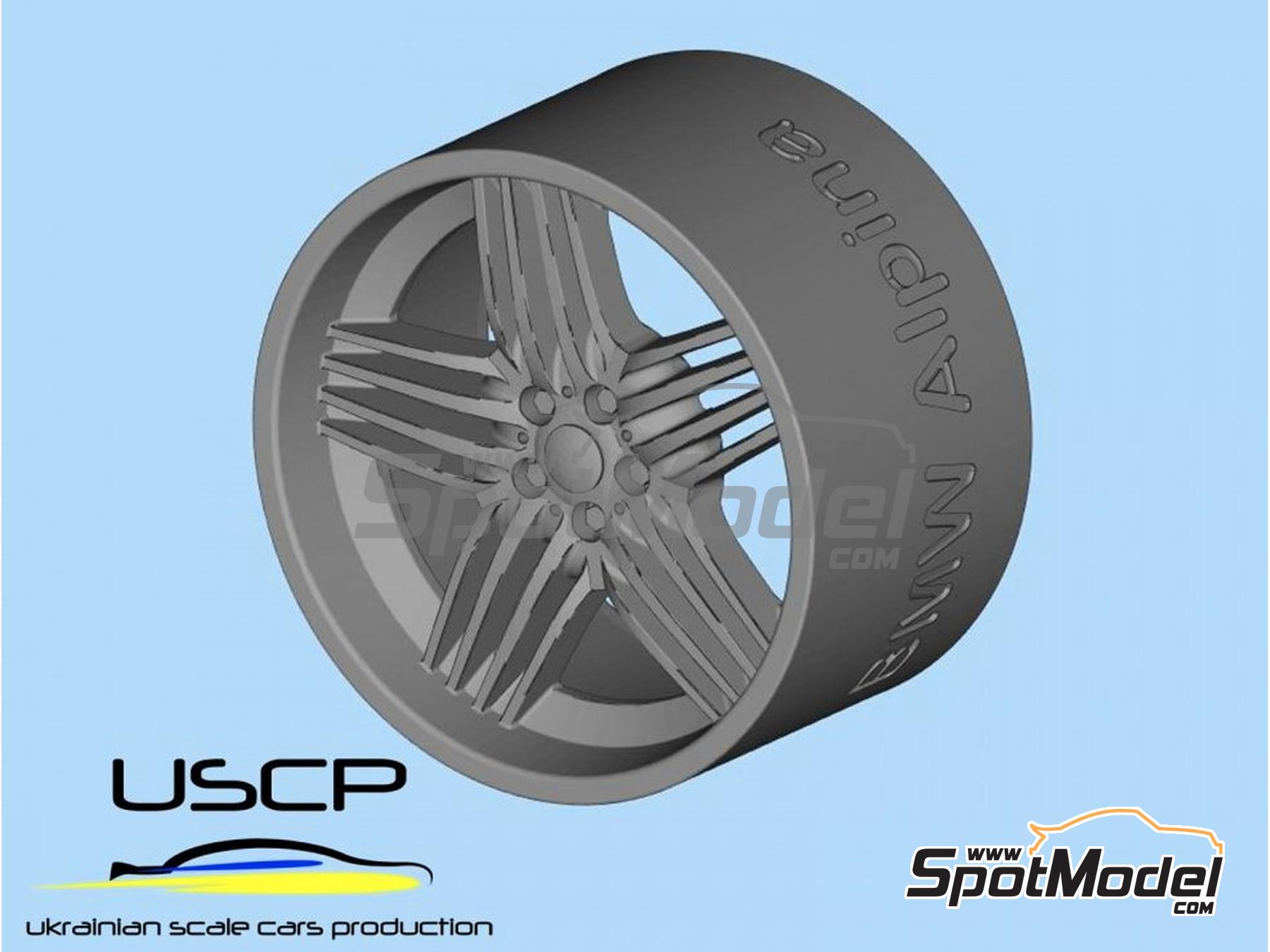 USCP 24P123: Rims and tyres set 1/24 scale - Alpina Dynamic 20 inch - 4 ...