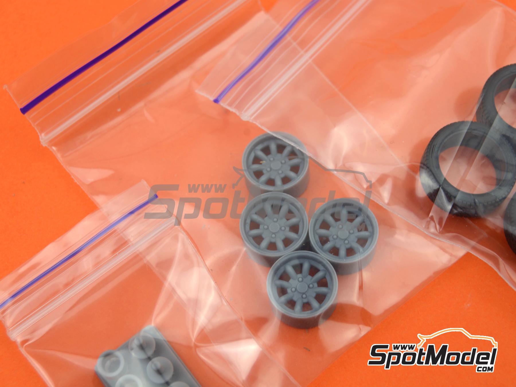 Image 10: JBW Superlight 8 Radios 13 pulgadas | Llantas en escala&nbsp;1/24 fabricado por USCP (ref.&nbsp;24P143)