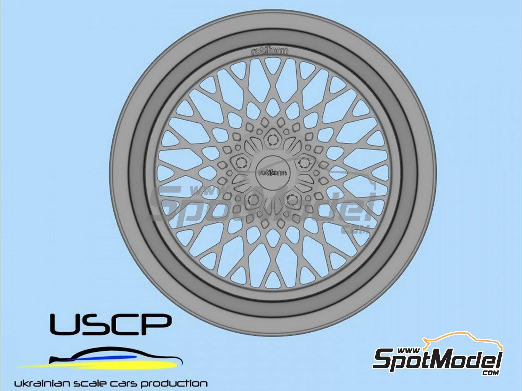 Image 3: Rotiform LHR 18 inches | Rims and tyres set in 1/24 scale manufactured by USCP (ref. 24P144)