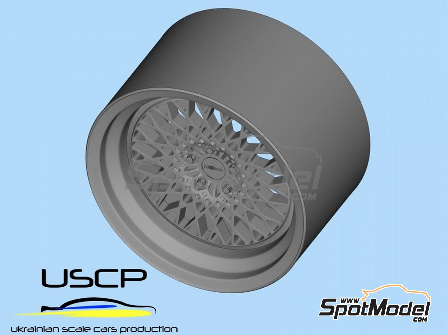Image 4: Rotiform LHR 18 inches | Rims and tyres set in 1/24 scale manufactured by USCP (ref. 24P144)
