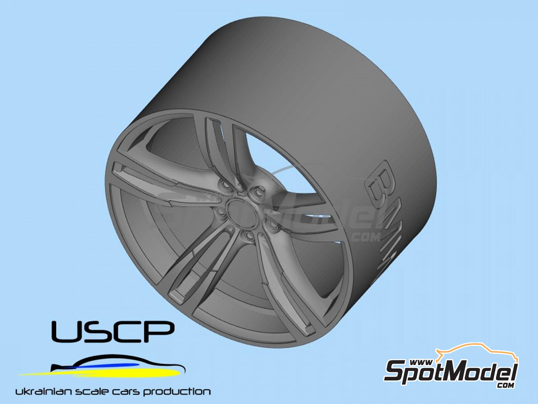 Image 1: BMW M4 styling 437 19 inch | Rims and tyres set in 1/24 scale manufactured by USCP (ref.&nbsp;24P163)
