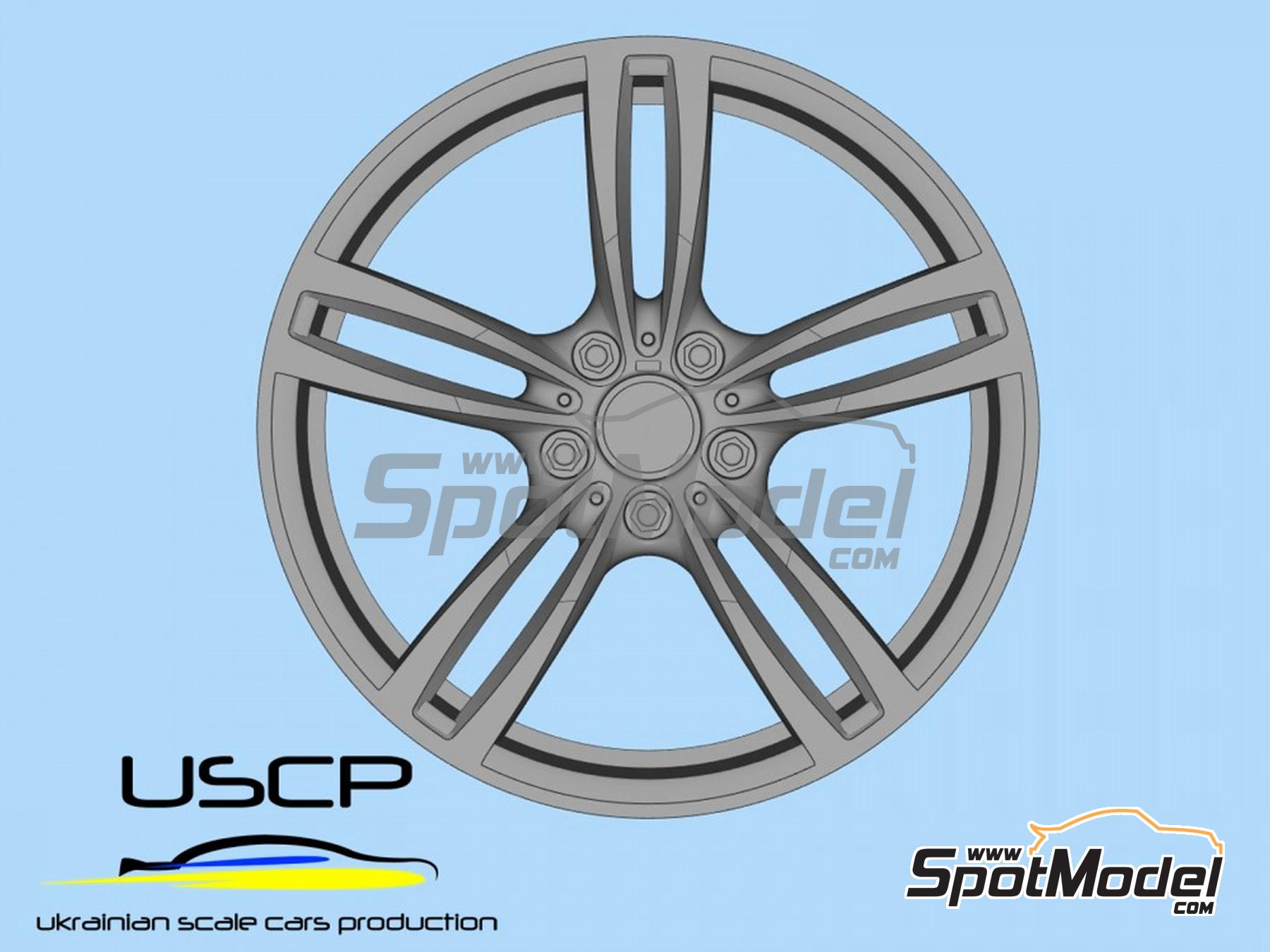 Image 2: BMW M4 styling 437 19 inch | Rims and tyres set in 1/24 scale manufactured by USCP (ref.&nbsp;24P163)