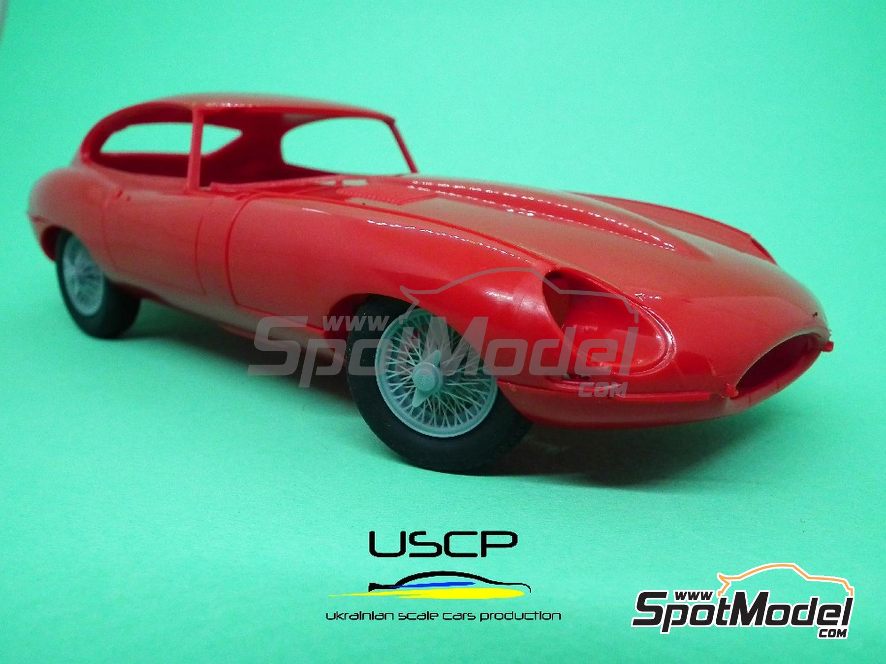 USCP 24P171: Rims and tyres set 1/24 scale - Jaguar E-type Wire rims and  tires 15 inches - for Revell references REV07668 and REV07687 - 4 units  (ref. 24P171)