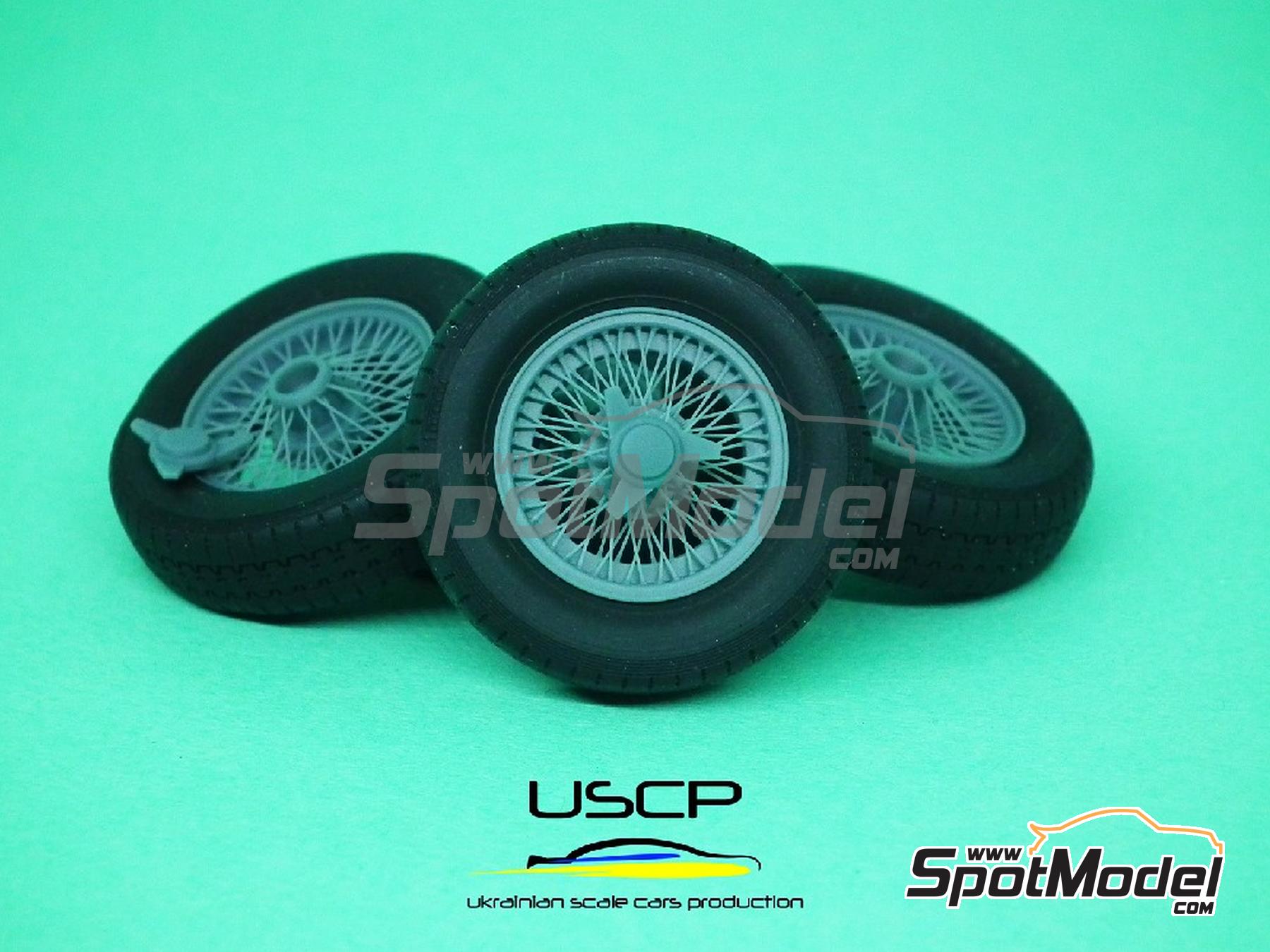 Image 1: Llantas de radios y neum&aacute;ticos de 15 pulgadas para Aston Martin DB5 | Set de llantas y neum&aacute;ticos en escala&nbsp;1/24 fabricado por USCP (ref.&nbsp;24P172)