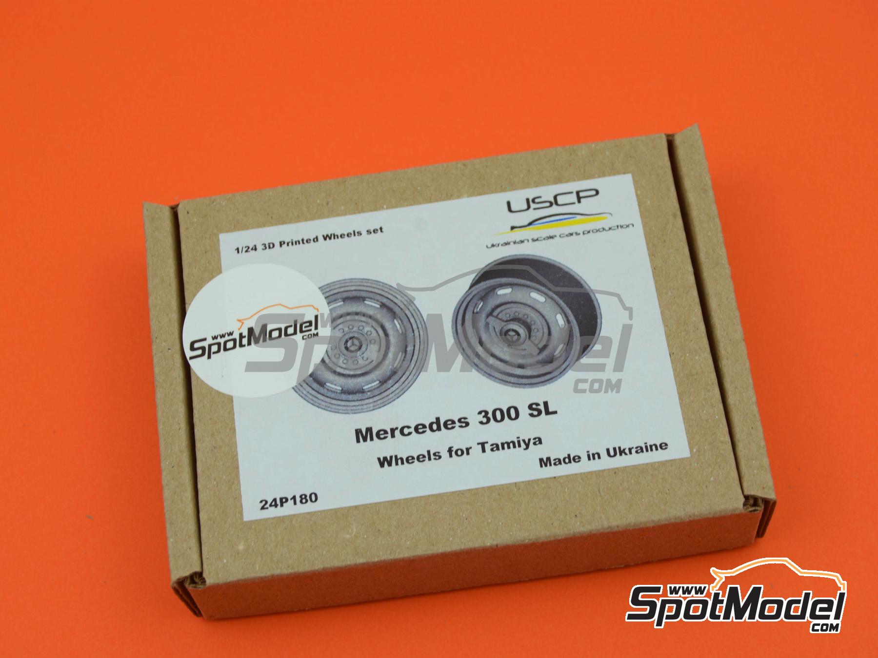 Image 6: Rudge 15 pulgadas para Mercedes 300 SL | Llantas en escala&nbsp;1/24 fabricado por USCP (ref.&nbsp;24P180)