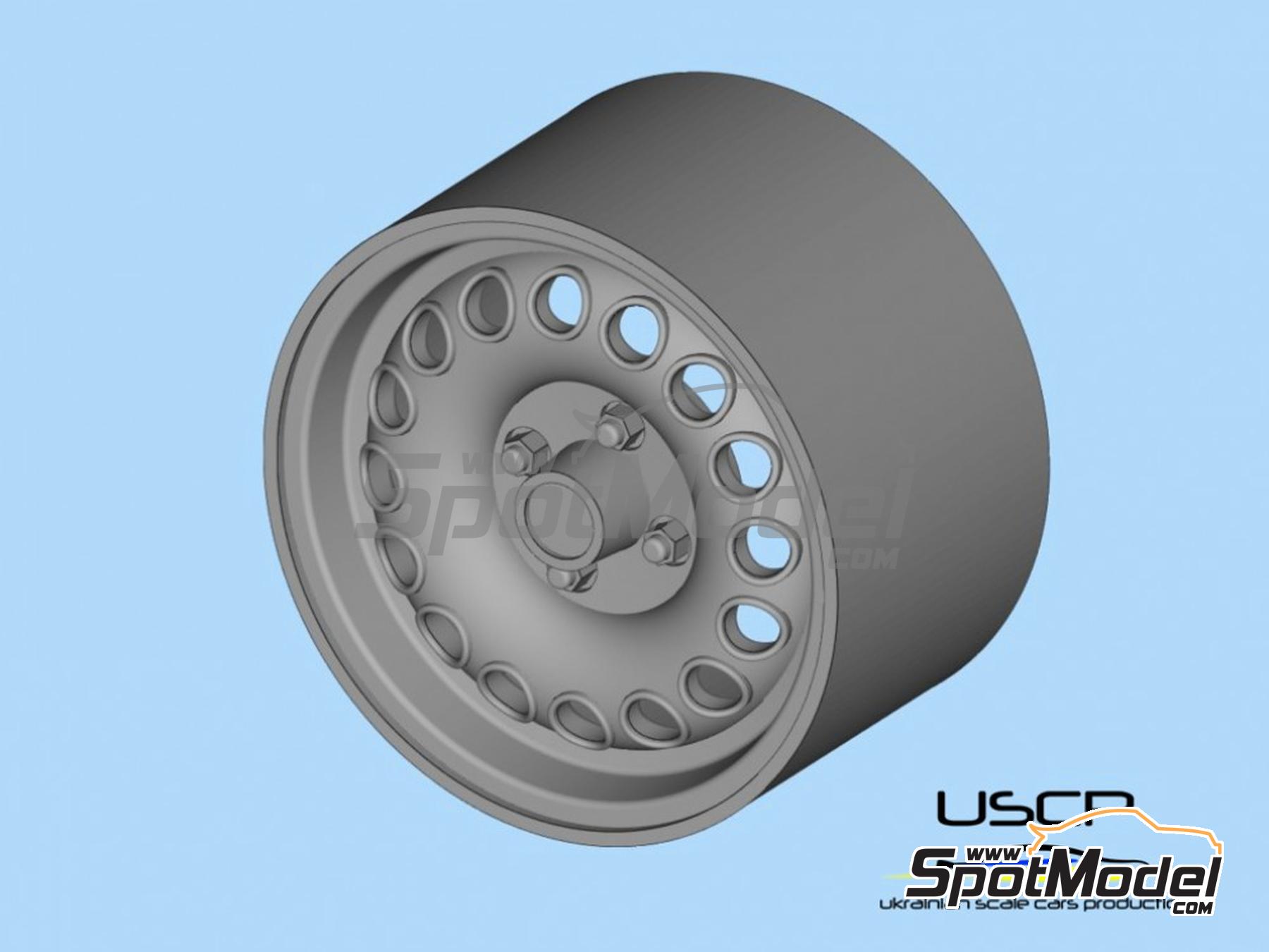 Image 1: Maxilite 16 inches | Rims and tyres set in 1/24 scale manufactured by USCP (ref.&nbsp;24P189)