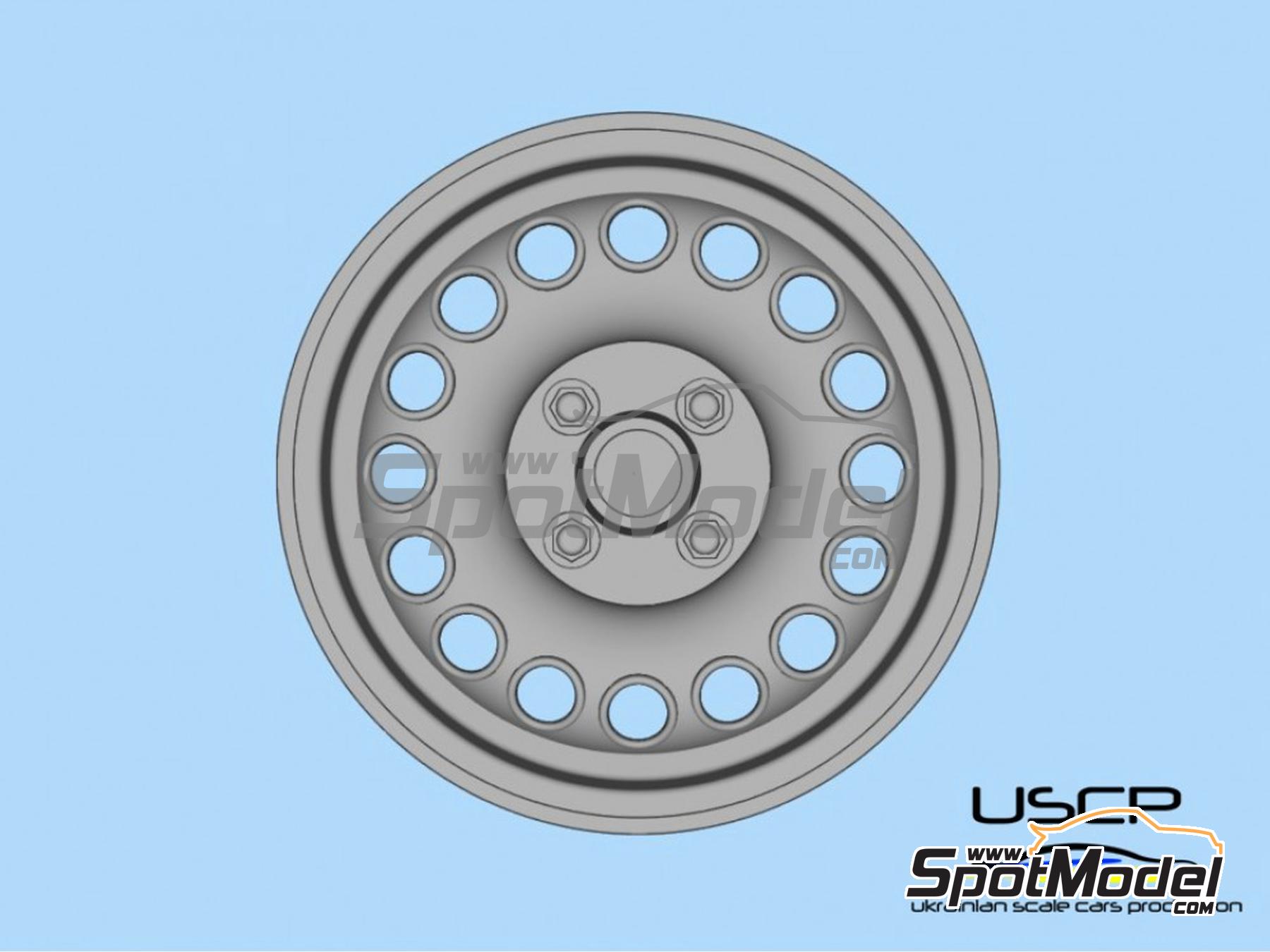 Image 2: Maxilite 16 inches | Rims and tyres set in 1/24 scale manufactured by USCP (ref.&nbsp;24P189)