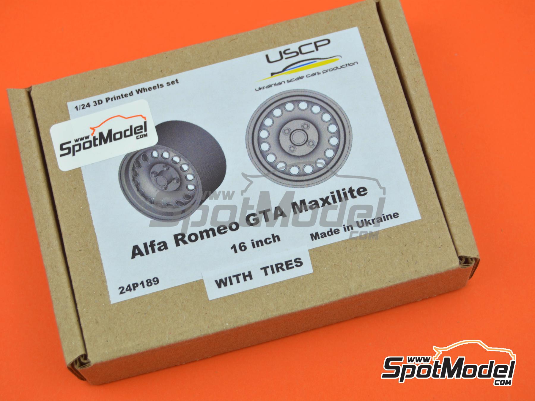 Image 7: Maxilite 16 inches | Rims and tyres set in 1/24 scale manufactured by USCP (ref.&nbsp;24P189)