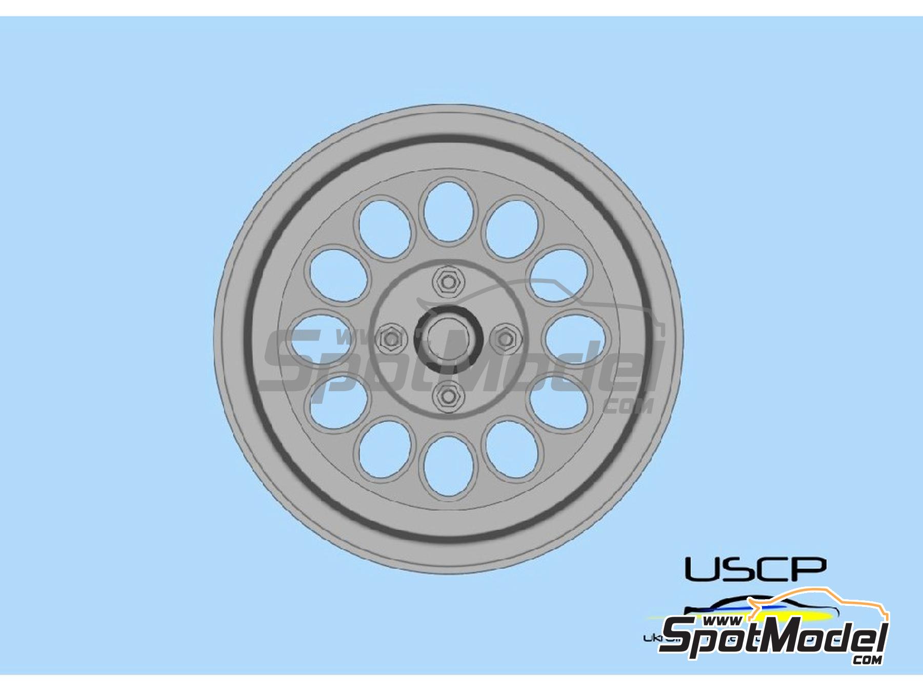 Image 2: GTAm Maxilite 16 pulgadas | Set de llantas y neum&aacute;ticos en escala&nbsp;1/24 fabricado por USCP (ref.&nbsp;24P190)