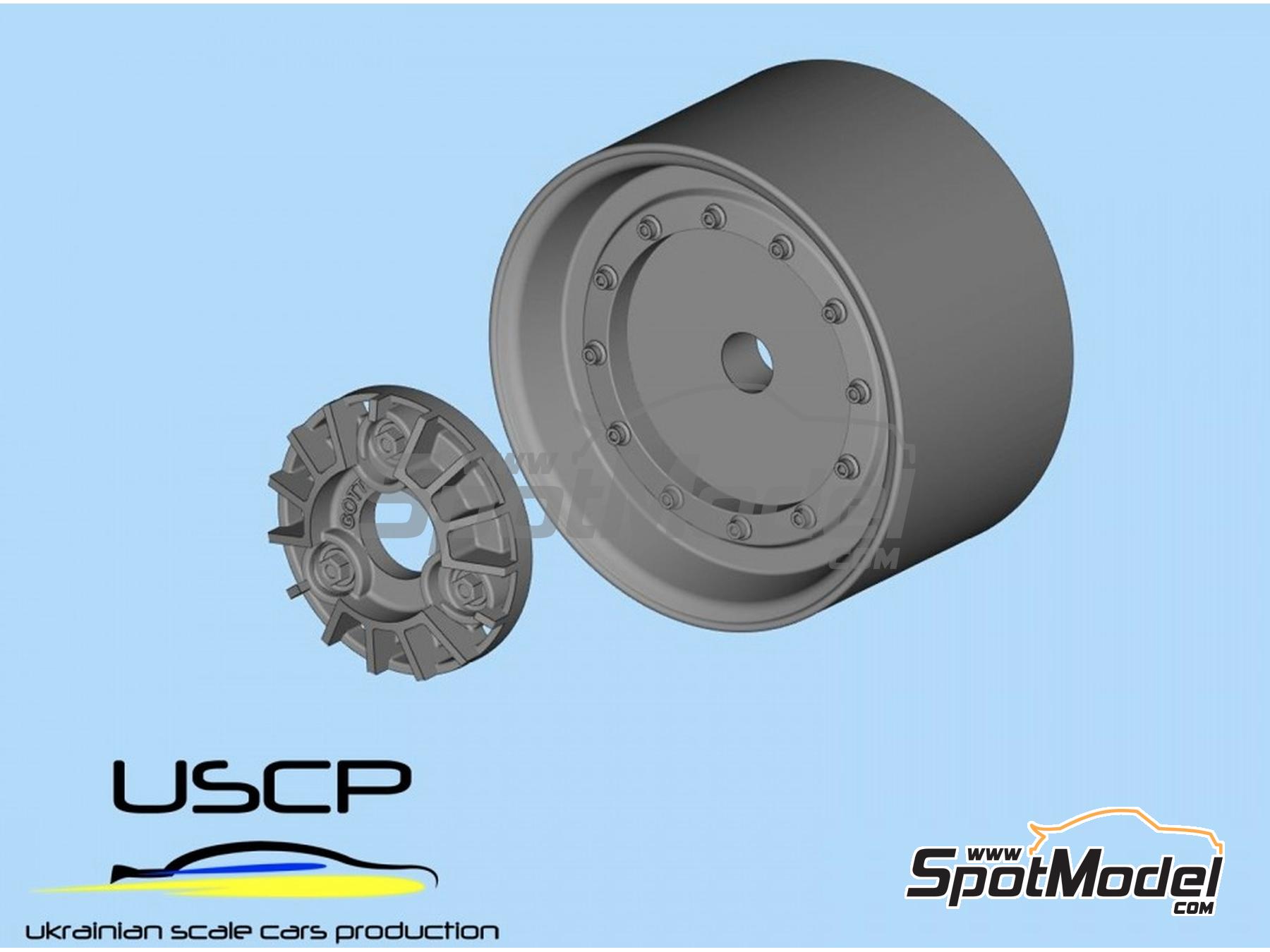 Image 3: Gotti R17 de 14 pulgadas | Set de llantas y neum&aacute;ticos en escala&nbsp;1/24 fabricado por USCP (ref.&nbsp;24P199)