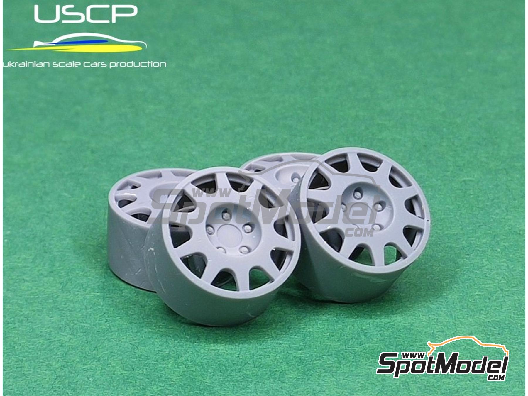 Image 1: OZ Racing WRC 15inches gravel | Rims and tyres set in 1/24 scale manufactured by USCP (ref.&nbsp;24P200)