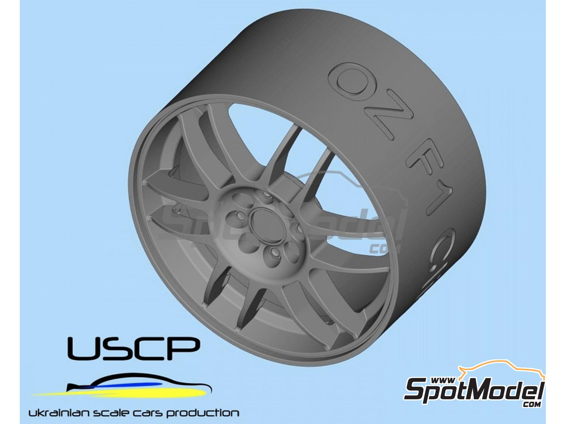 Image 3: OZ F1 17 pulgadas | Set de llantas y neum&aacute;ticos en escala&nbsp;1/24 fabricado por USCP (ref.&nbsp;24P203)