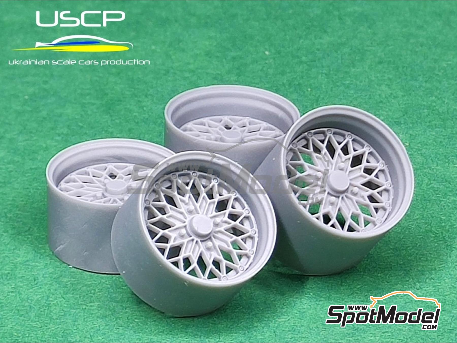 Image 1: Glow Star MS-CG 15 inches | Rims and tyres set in 1/24 scale manufactured by USCP (ref.&nbsp;24P204)