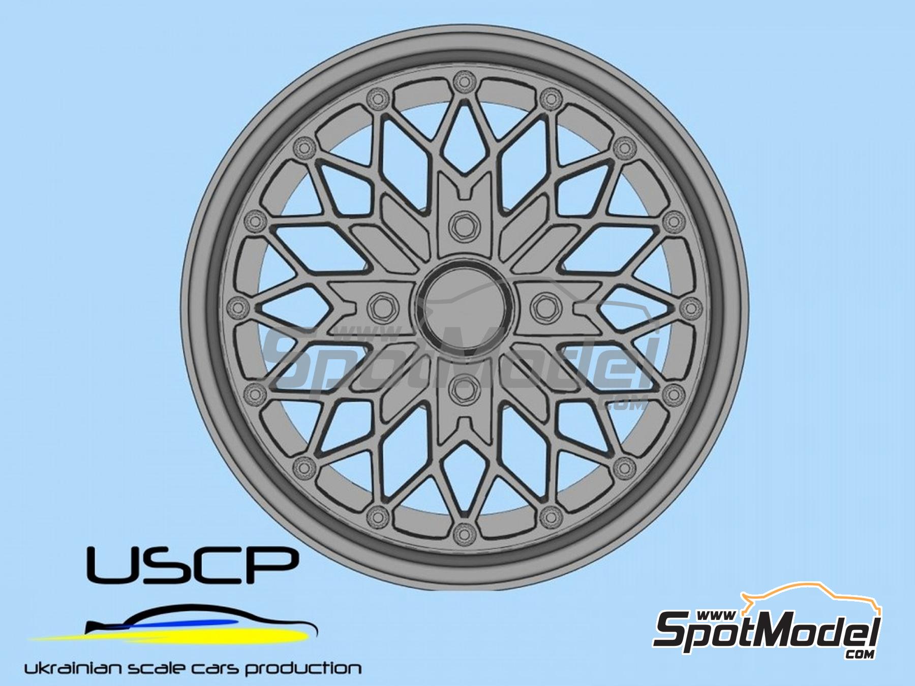 Image 4: Glow Star MS-CG 15 inches | Rims and tyres set in 1/24 scale manufactured by USCP (ref.&nbsp;24P204)