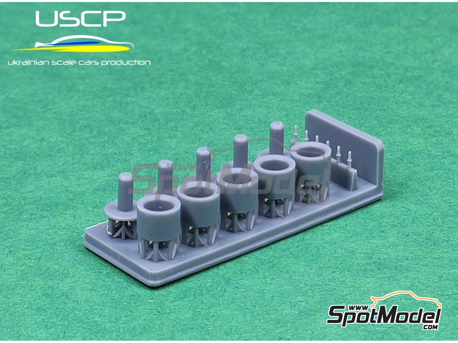 Image 2: Steel rims 16 inches | Rims and tyres set in 1/24 scale manufactured by USCP (ref.&nbsp;24P205)