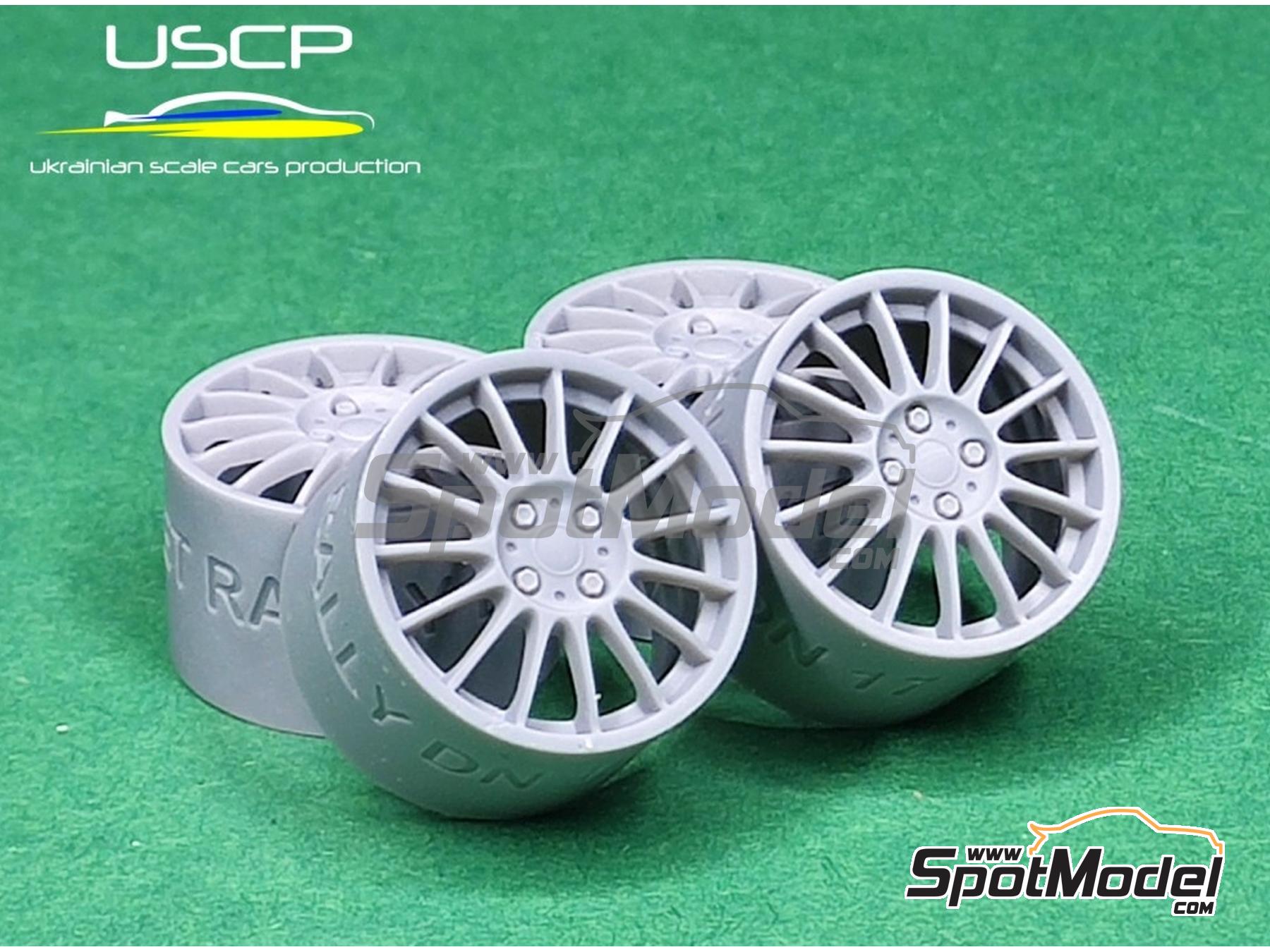 Image 1: ATS Streetrallye 17 inches | Rims and tyres set in 1/24 scale manufactured by USCP (ref.&nbsp;24P206)