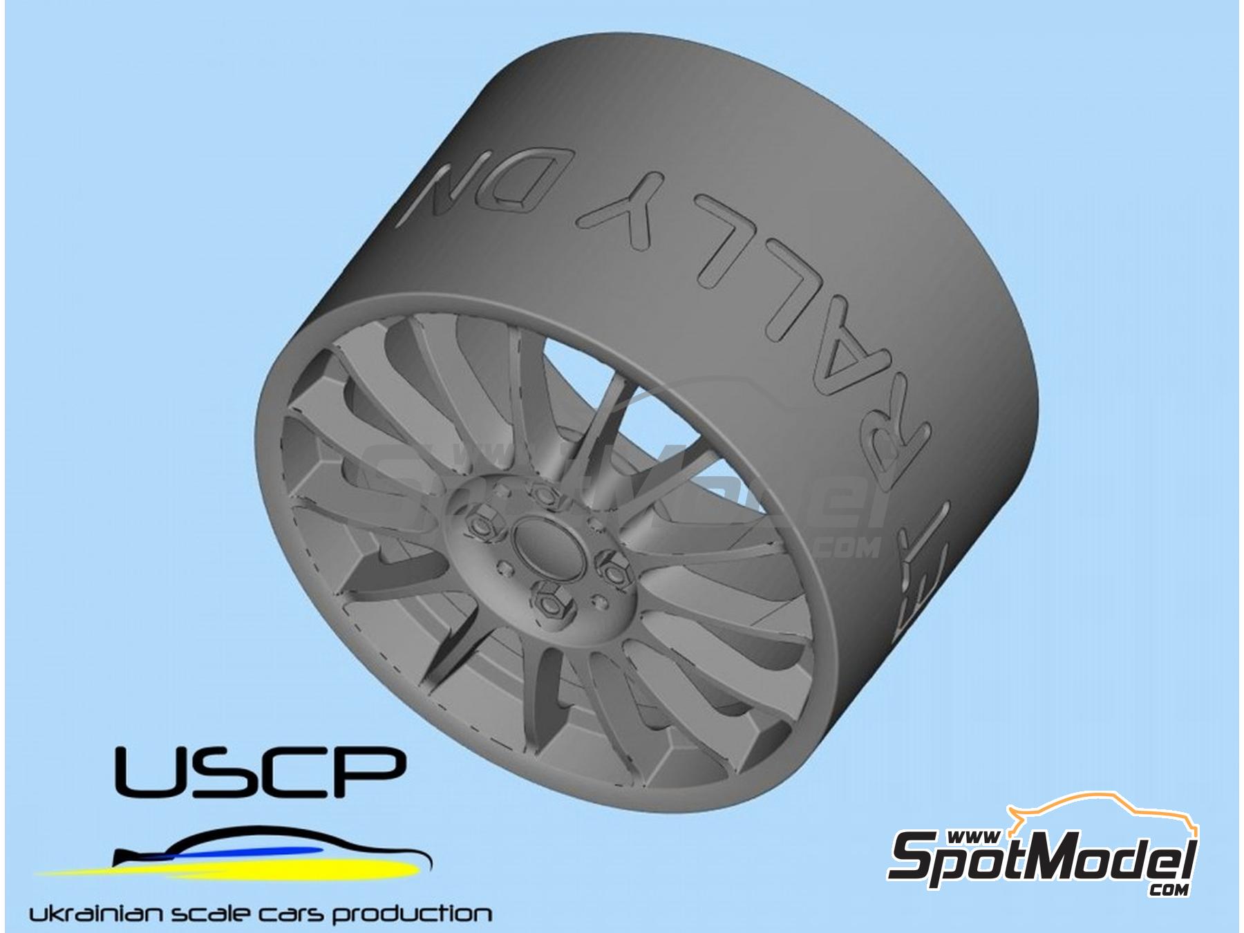 Image 3: ATS Streetrallye 17 inches | Rims and tyres set in 1/24 scale manufactured by USCP (ref.&nbsp;24P206)