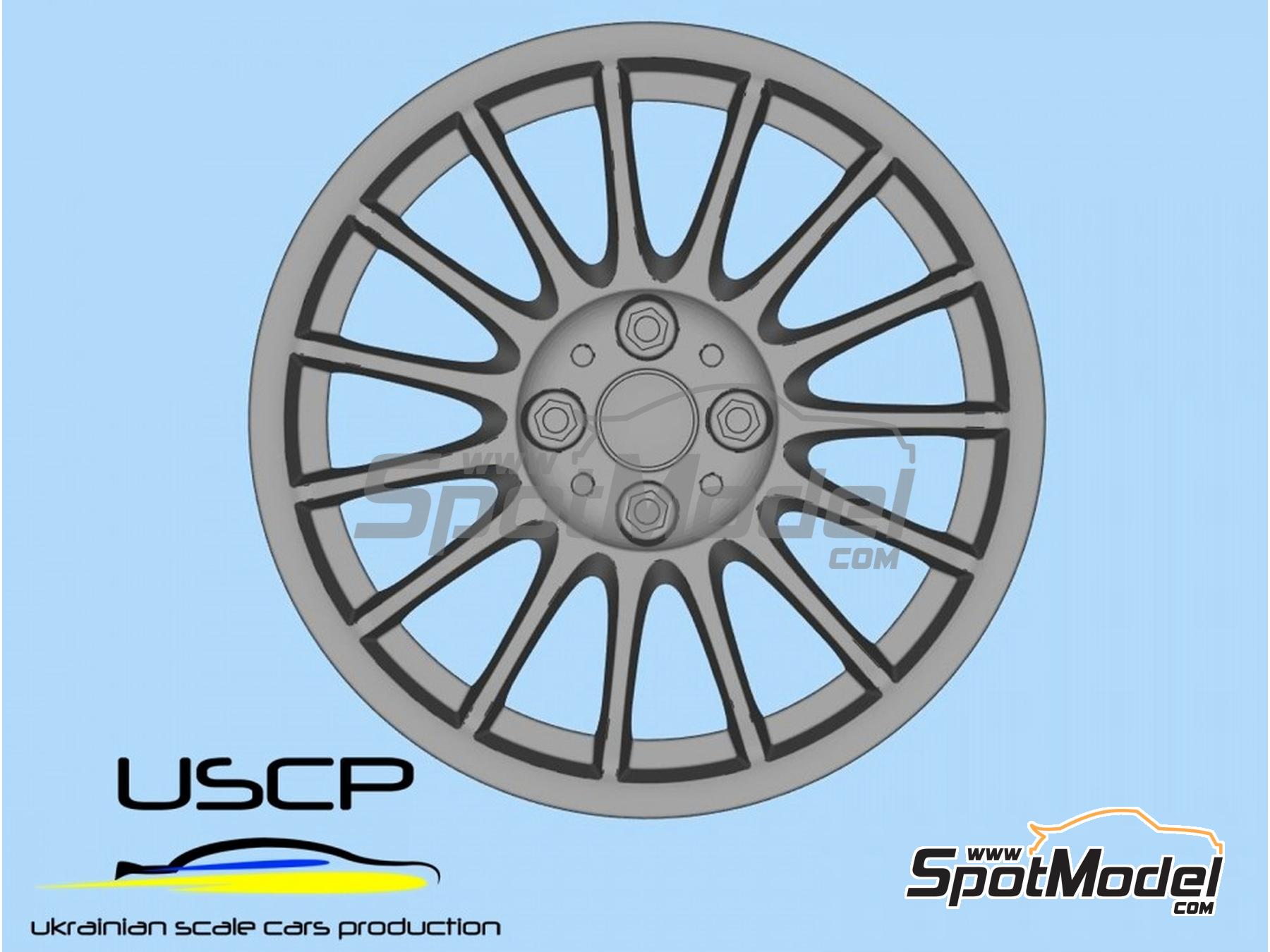 Image 4: ATS Streetrallye 17 inches | Rims and tyres set in 1/24 scale manufactured by USCP (ref.&nbsp;24P206)