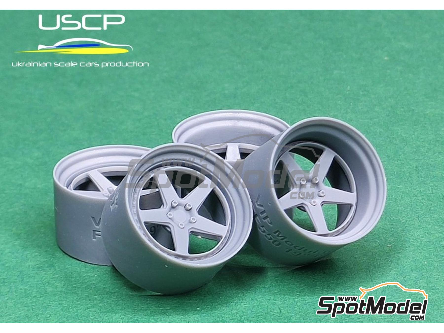 Image 1: VIP Modular FF550 19 inches | Rims and tyres set in 1/24 scale manufactured by USCP (ref.&nbsp;24P214)