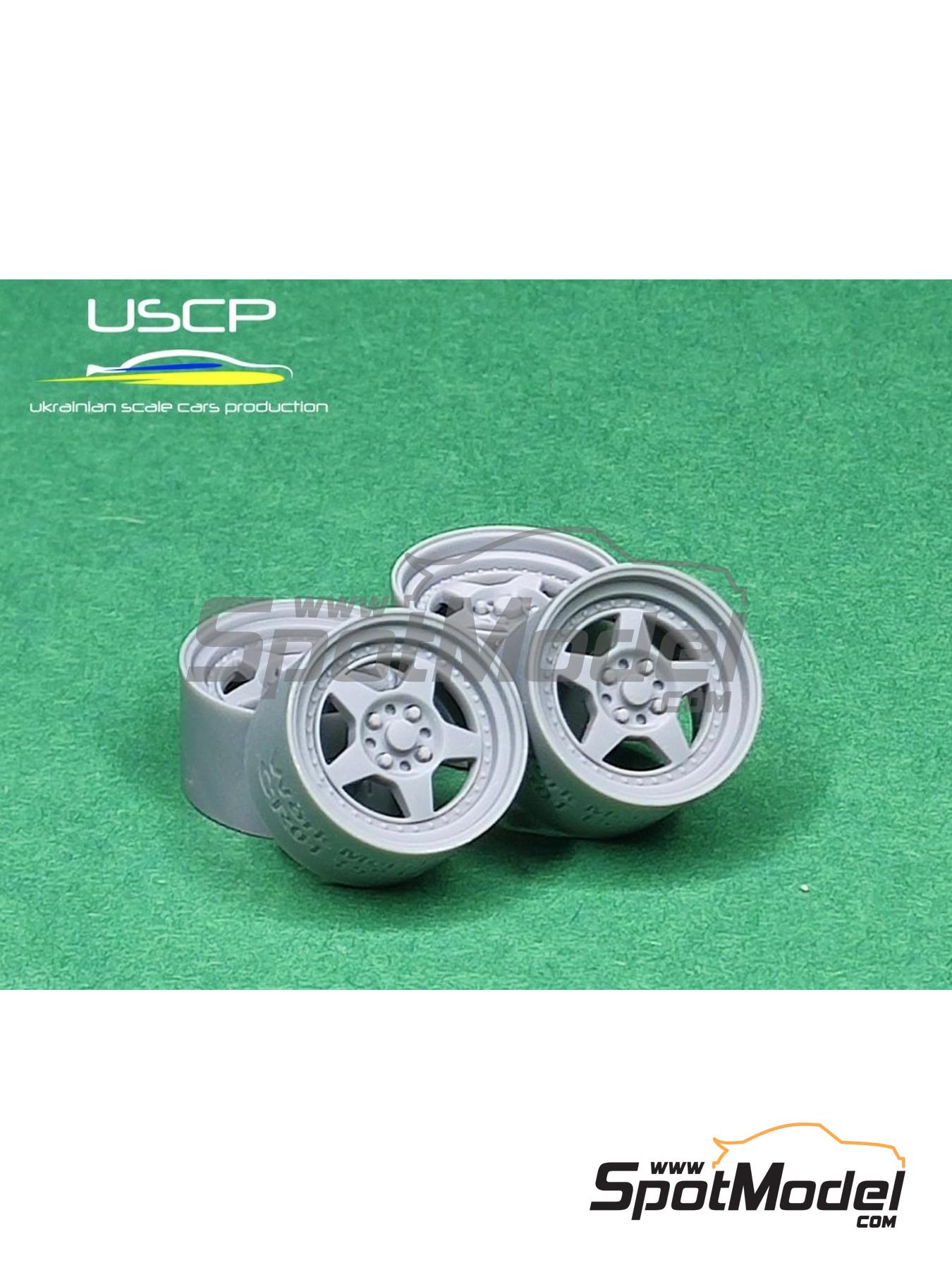 USCP 24P215: Rims and tyres set 1/24 scale - Work Meister CR01 15 