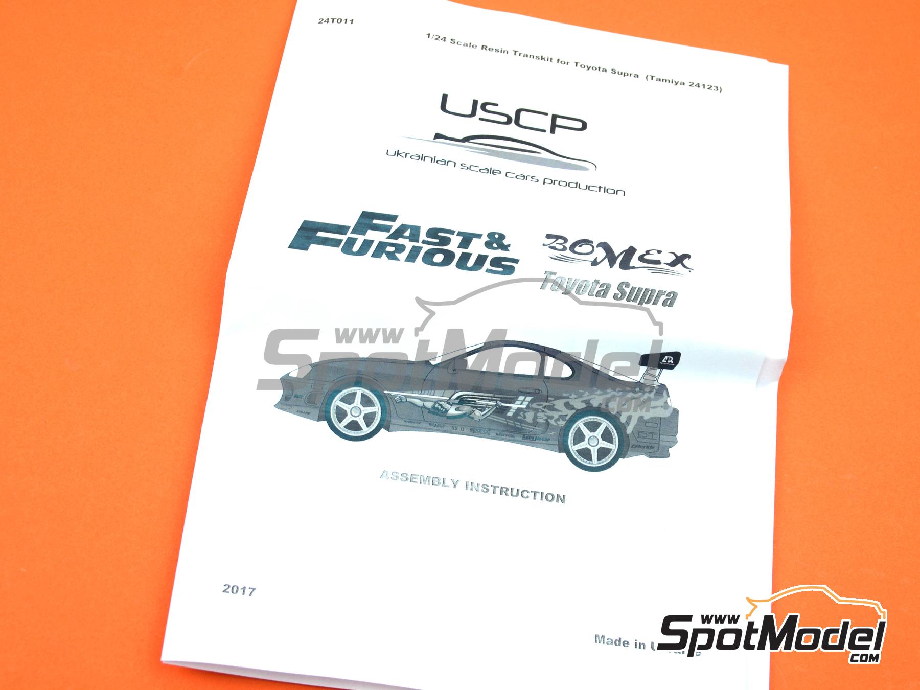 Image 19: Toyota Supra MK IV 1994 sponsored by Fast & Furious | Transkit in 1/24 scale manufactured by USCP (ref.&nbsp;24T011)