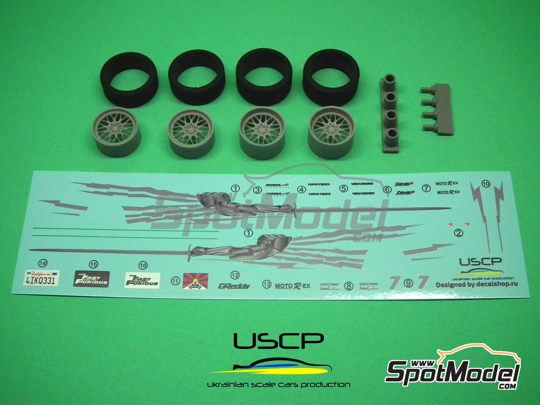 Image 2: Nissan Skyline GTR R33 1995 sponsored by Fast & Furious | Transkit in 1/24 scale manufactured by USCP (ref.&nbsp;24T022)