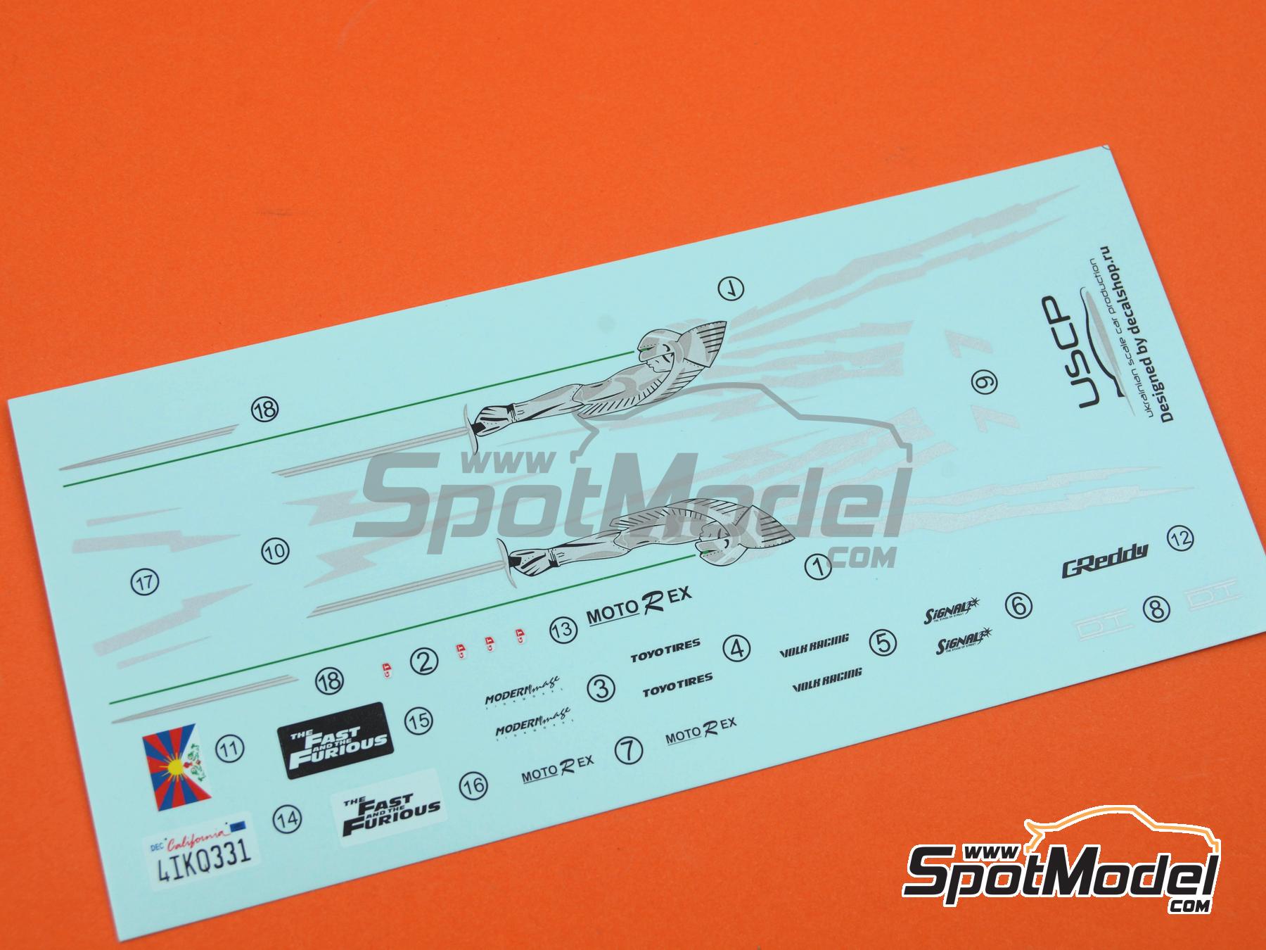 Image 10: Nissan Skyline GTR R33 1995 sponsored by Fast & Furious | Transkit in 1/24 scale manufactured by USCP (ref.&nbsp;24T022)