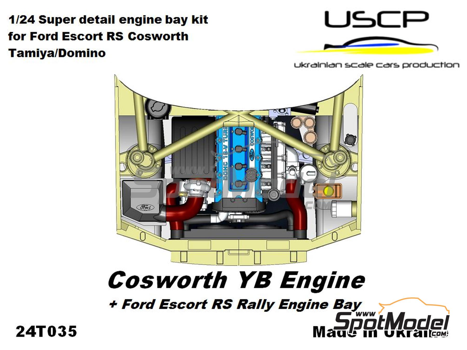 Image 30: Ford Escort RS Cosworth | Motor en escala&nbsp;1/24 fabricado por USCP (ref.&nbsp;24T035)