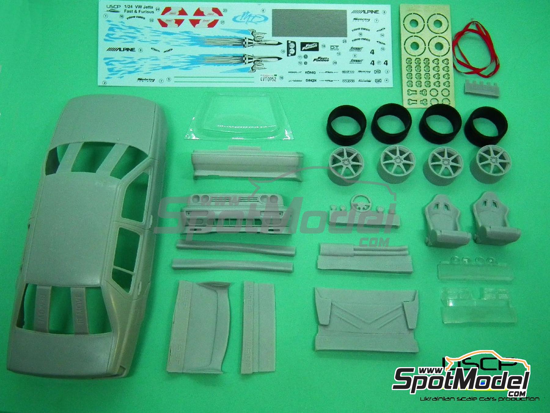 Image 11: Volkswagen Jetta sponsored by Fast & Furious | Transkit in 1/24 scale manufactured by USCP (ref.&nbsp;24T050)