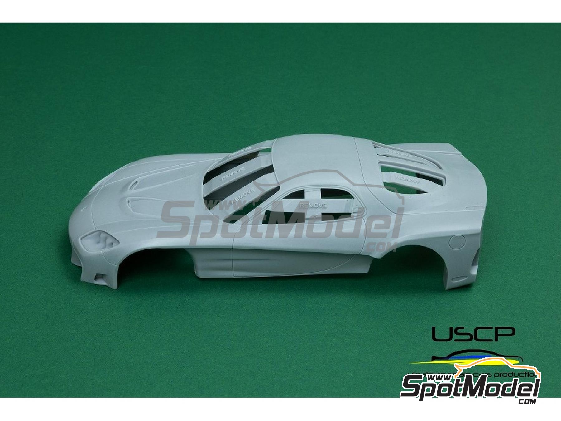 Mazda RX-7 Veilside Fortune sponsored by Fast and Furious. Transkit in 1/24  scale manufactured by USCP (ref. 24T066)