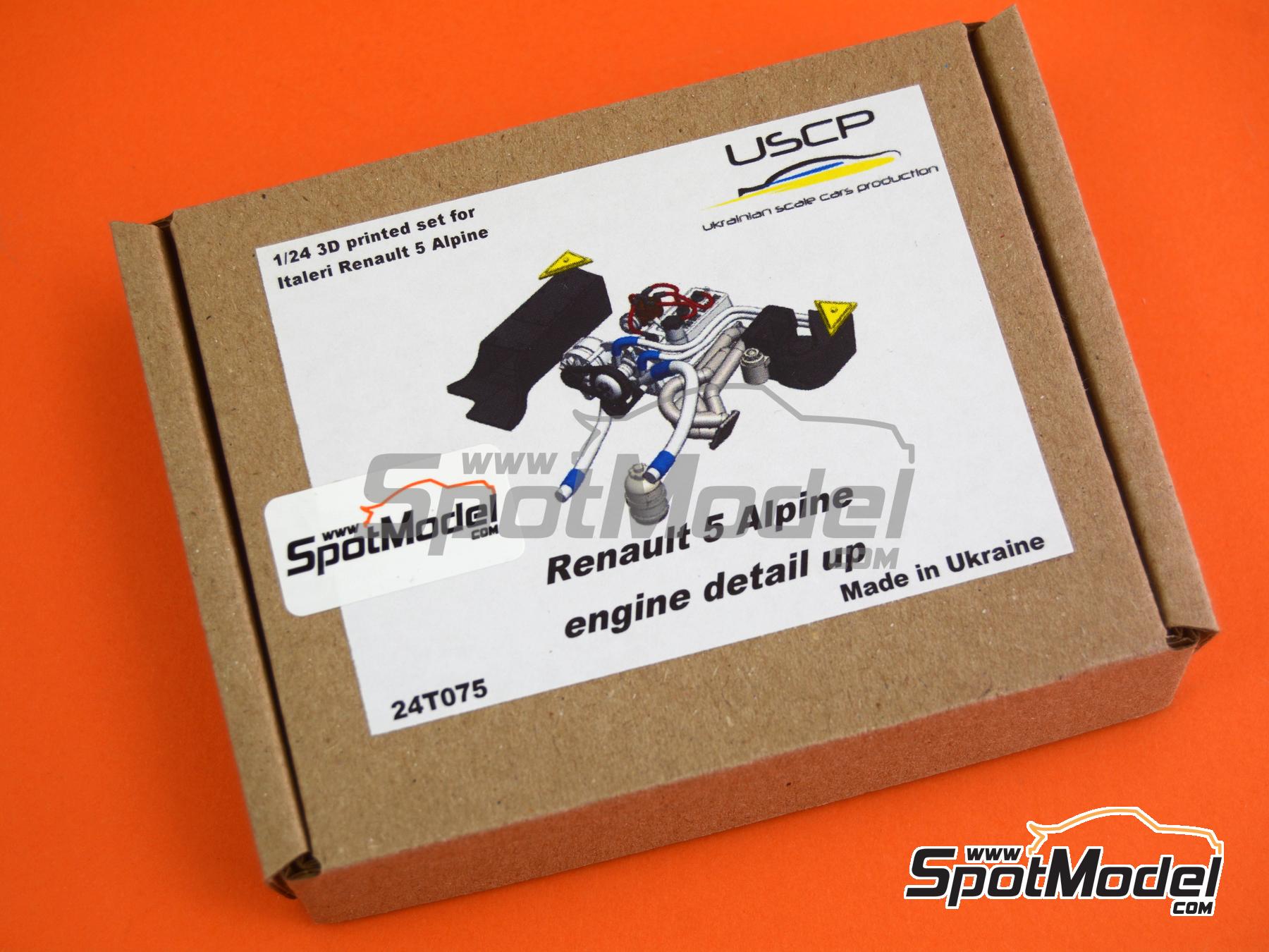 Image 10: Detallado compartimiento motor para Renault 5 Alpine | Set de mejora y detallado en escala&nbsp;1/24 fabricado por USCP (ref.&nbsp;24T075)