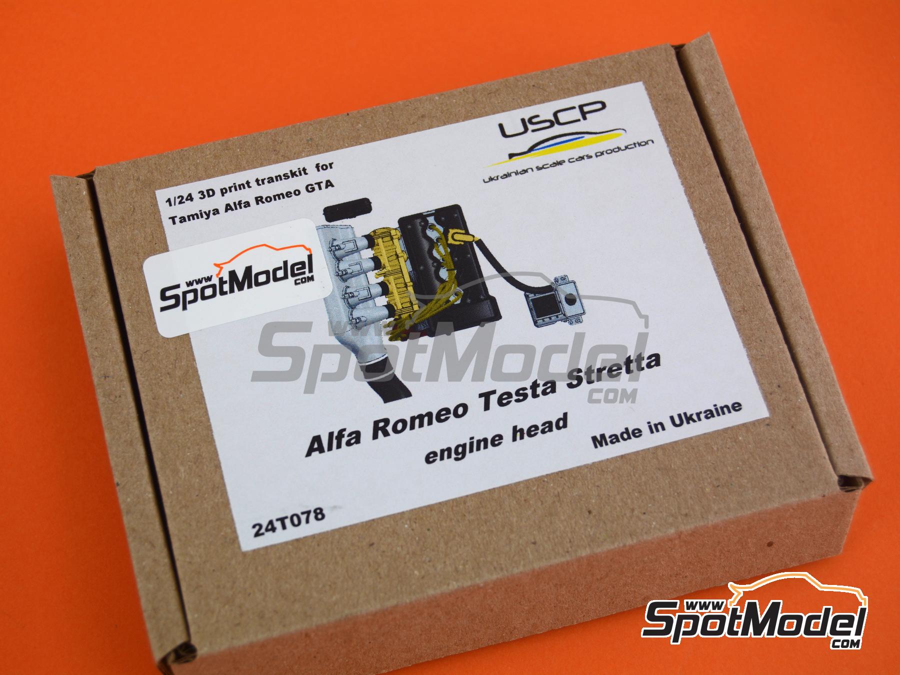 Image 8: Culata Testa Stretta para Alfa Romeo Giulia Sprint GTA | Set de mejora y detallado en escala&nbsp;1/24 fabricado por USCP (ref.&nbsp;24T078)