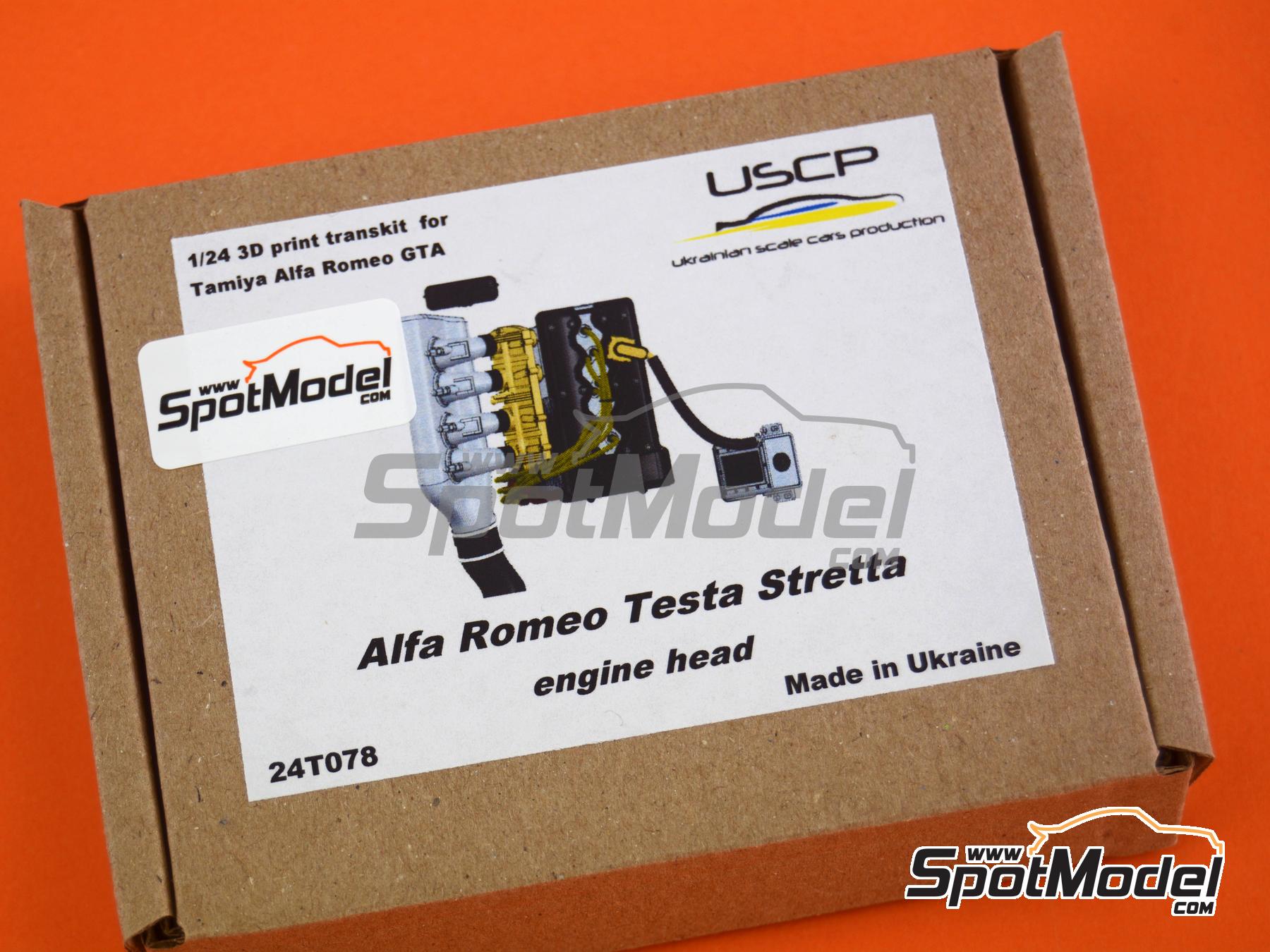 Image 9: Culata Testa Stretta para Alfa Romeo Giulia Sprint GTA | Set de mejora y detallado en escala&nbsp;1/24 fabricado por USCP (ref.&nbsp;24T078)