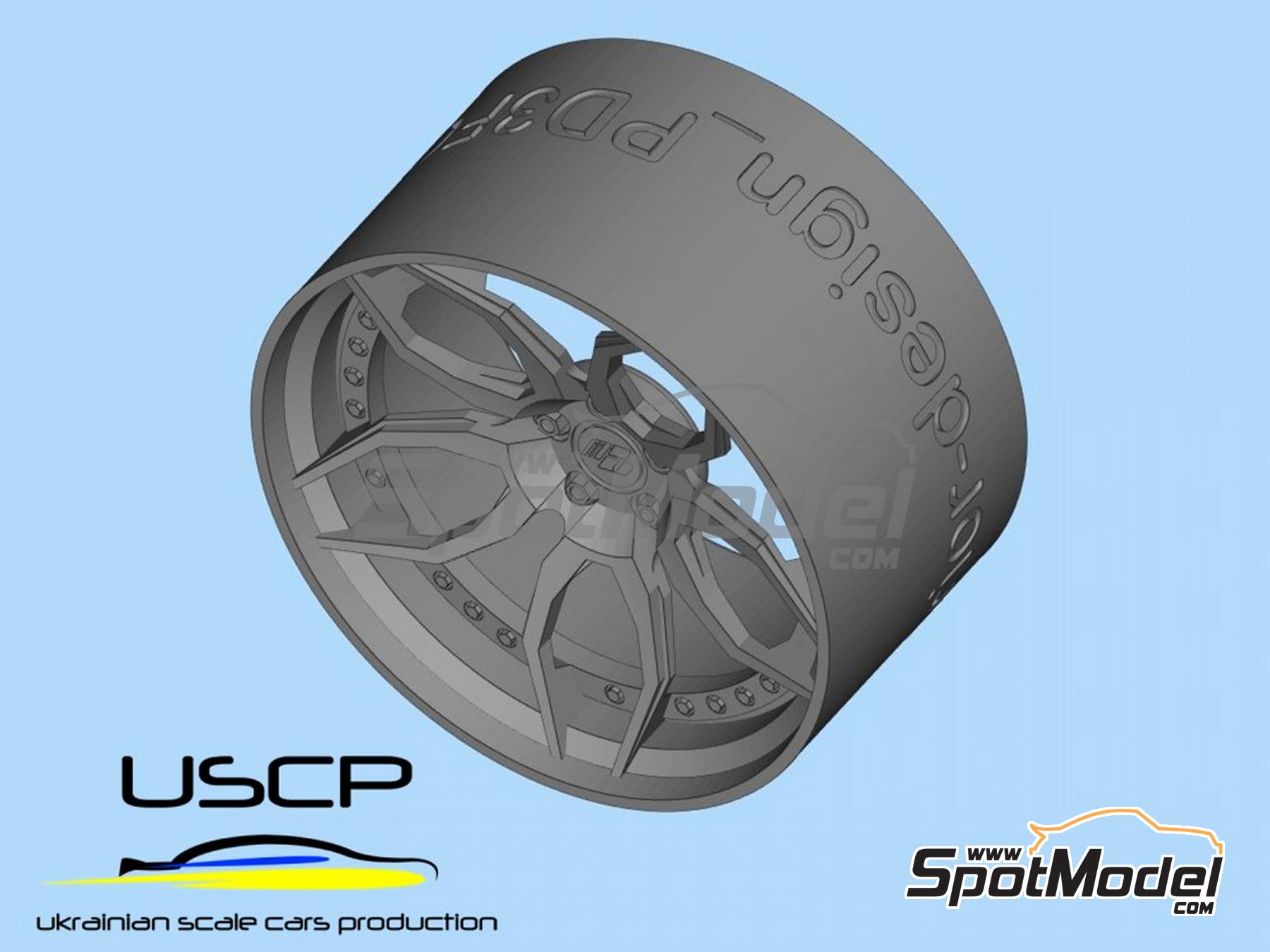 USCP 24W113: Rims and tyres set 1/24 scale - Prior Design PD3 Forged 21 ...