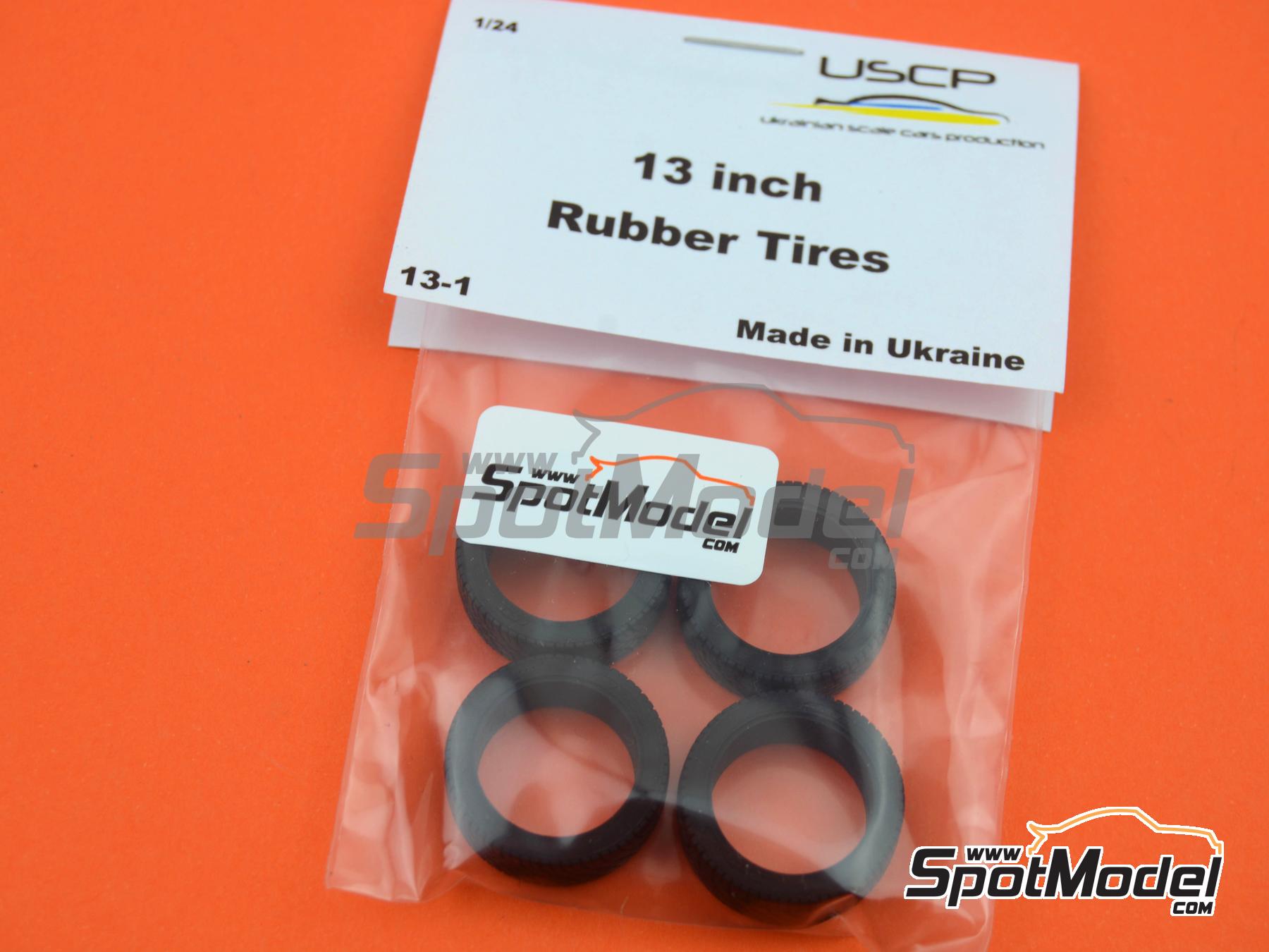 Image 2: Yokohama 13 pulgadas Perfil Normal | Neumáticos en escala 1/24 fabricado por USCP (ref. USCP-13-1, tambien 13-1)