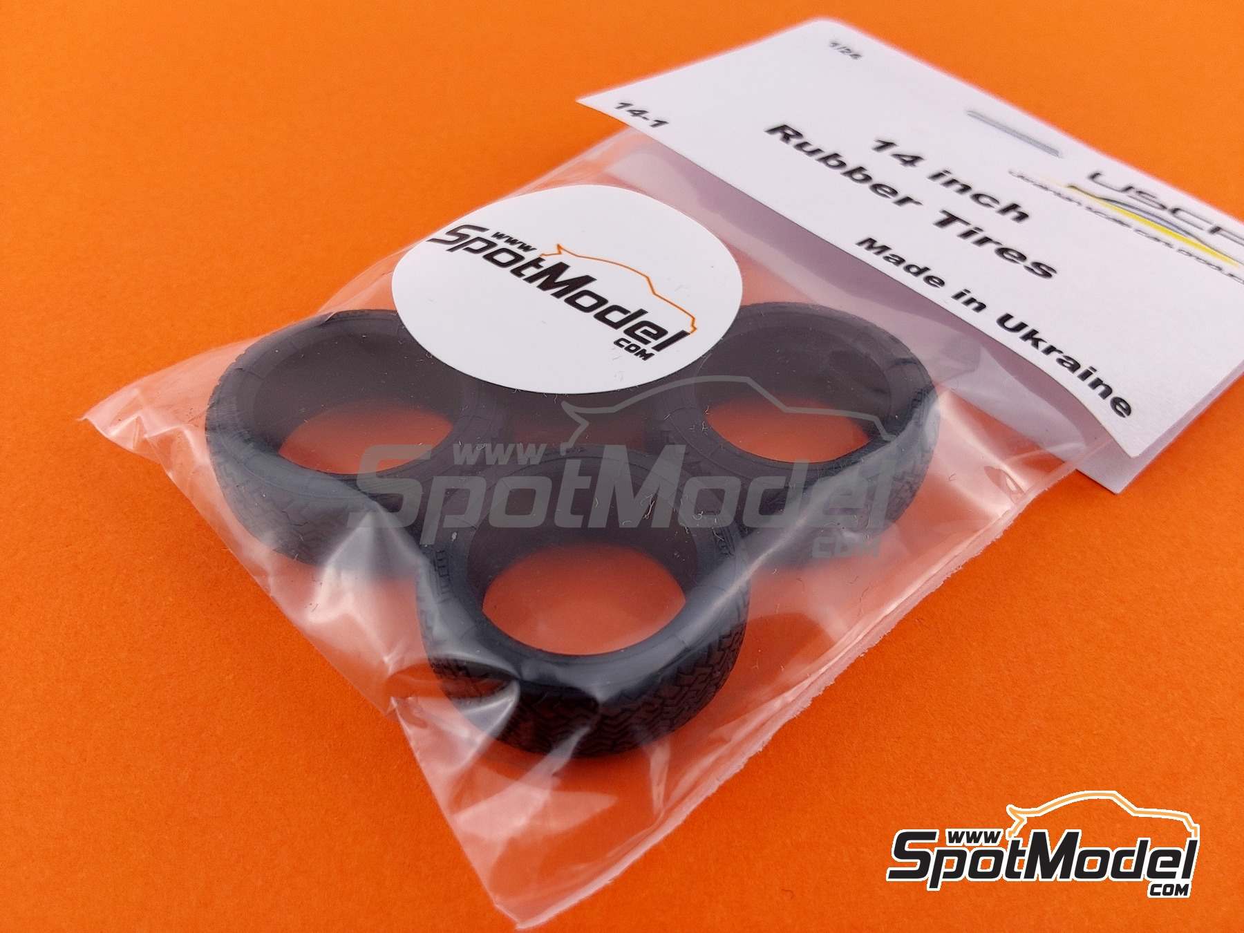 Image 3: Pirelli Cinturato 14 inch Normal Profile | Tyre set in 1/24 scale manufactured by USCP (ref.&nbsp;USCP-14-1, also 14-1)