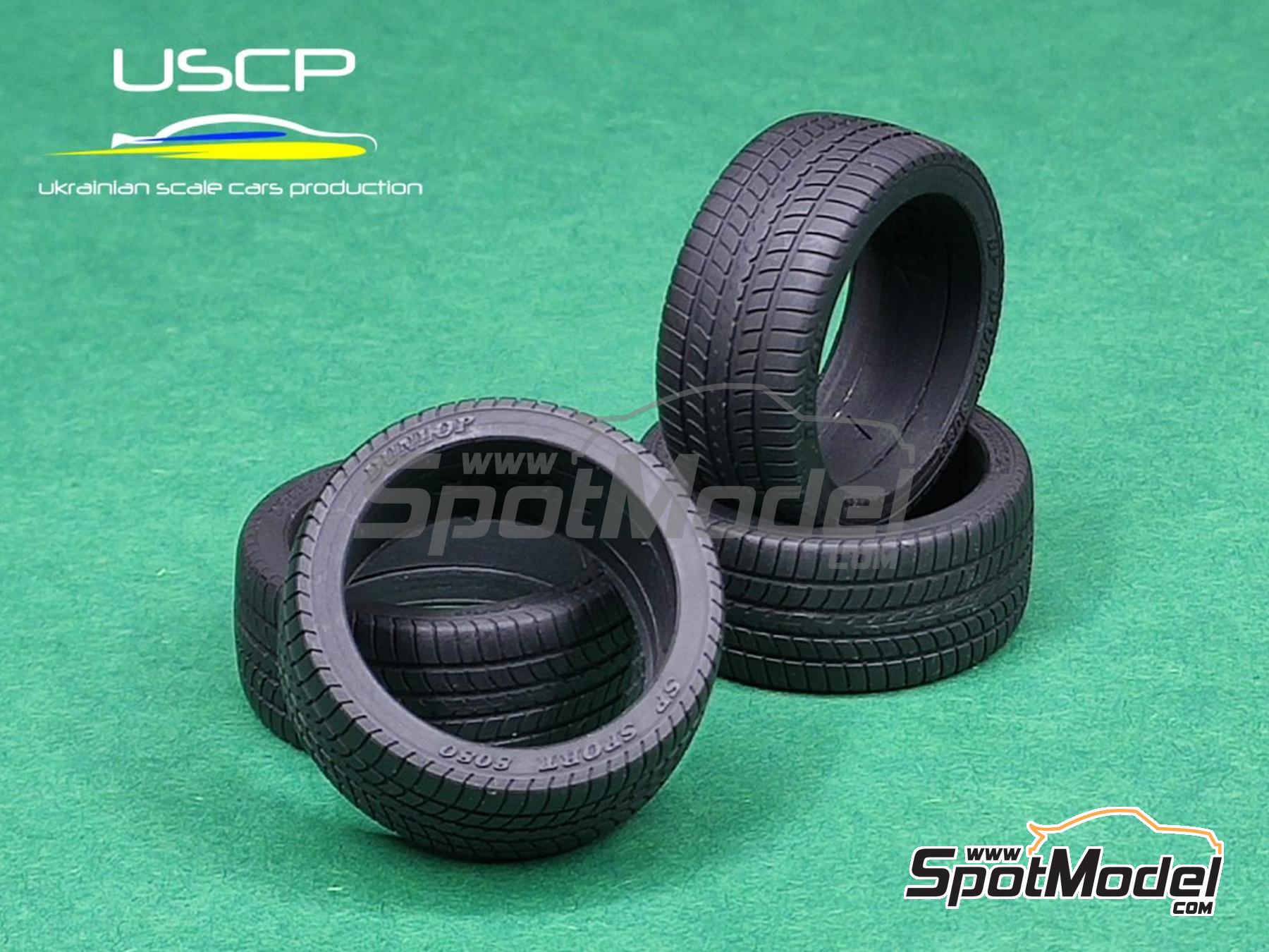 Image 1: Dunlop SP Sport 8080 18 inch Normal Profile | Tyre set in 1/24 scale manufactured by USCP (ref. USCP-18-1, also 18-1)