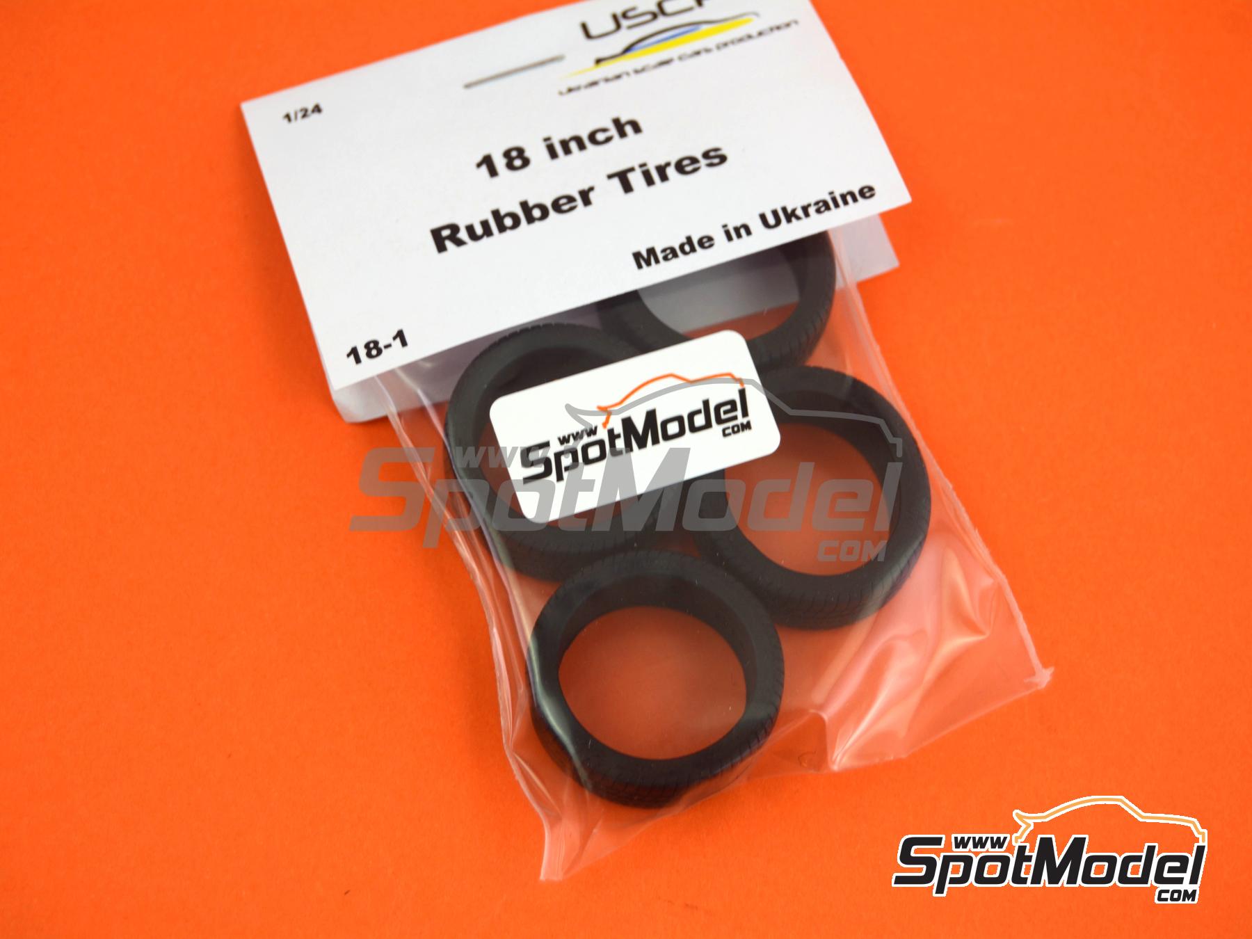 Image 2: Dunlop SP Sport 8080 18 inch Normal Profile | Tyre set in 1/24 scale manufactured by USCP (ref. USCP-18-1, also 18-1)