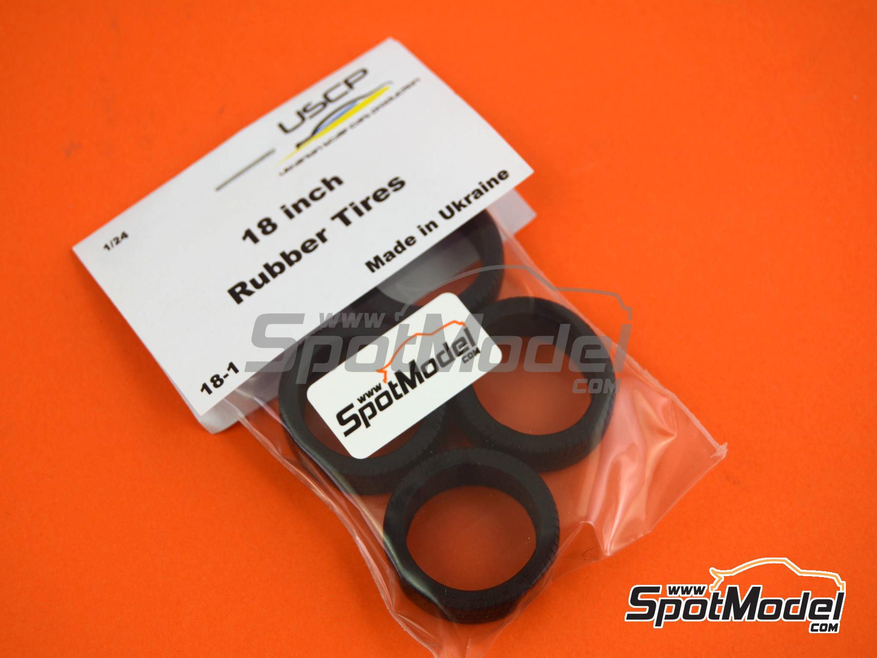 Image 3: Dunlop SP Sport 8080 18 inch Normal Profile | Tyre set in 1/24 scale manufactured by USCP (ref. USCP-18-1, also 18-1)