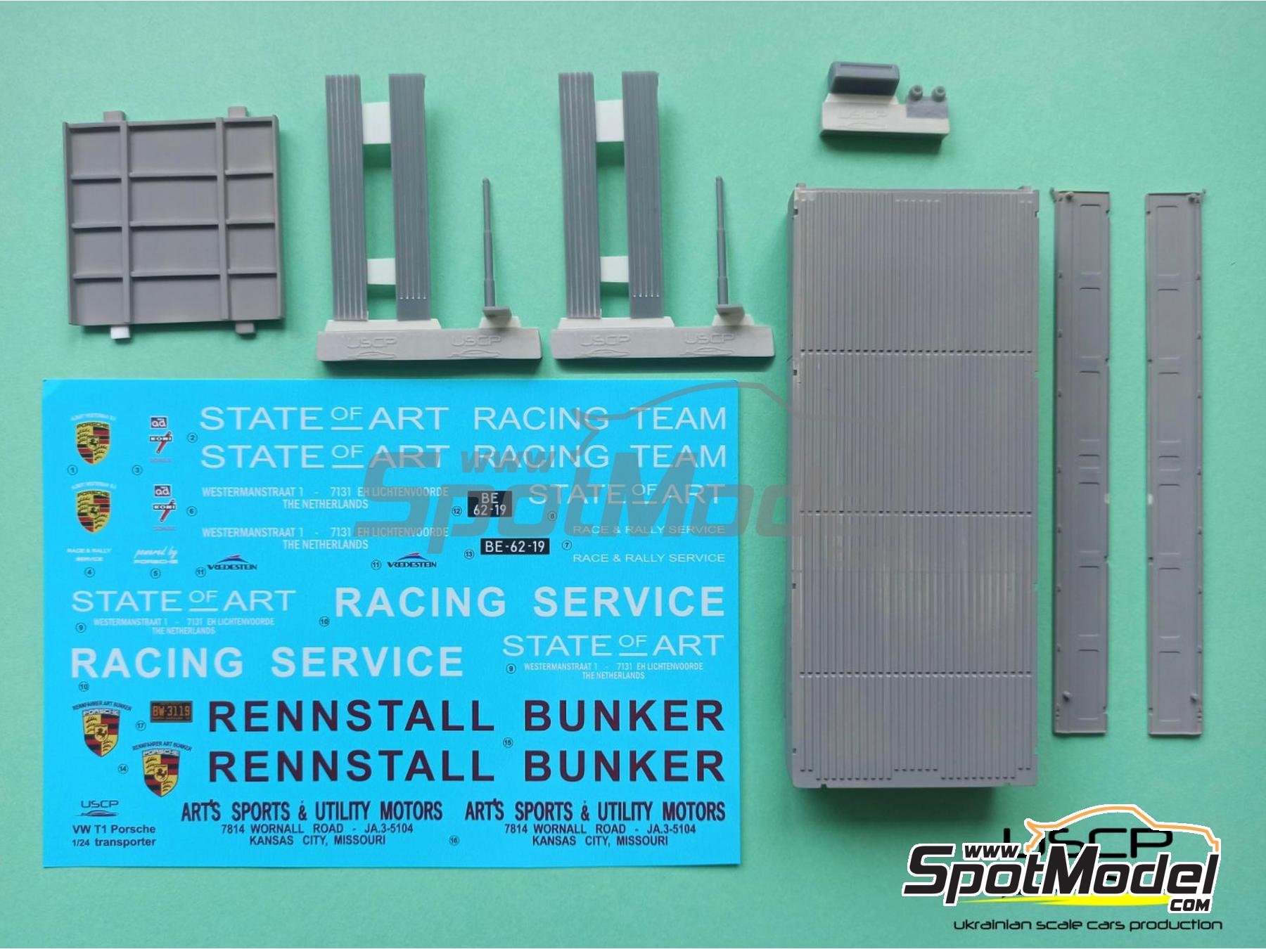 Image 5: Volkswagen Transporter T1 Renntransporter Long | Transkit in 1/24 scale manufactured by USCP (ref.&nbsp;24T039)
