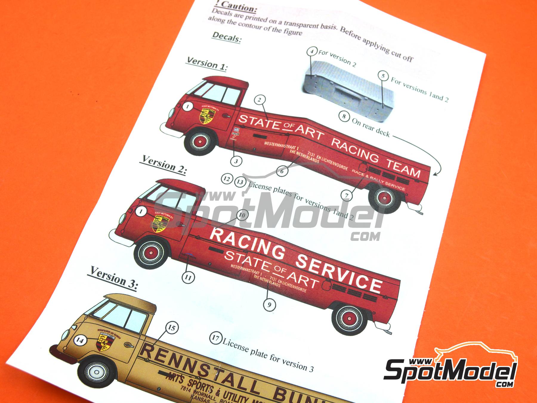 Image 29: Volkswagen Transporter T1 Renntransporter Long | Transkit in 1/24 scale manufactured by USCP (ref.&nbsp;24T039)