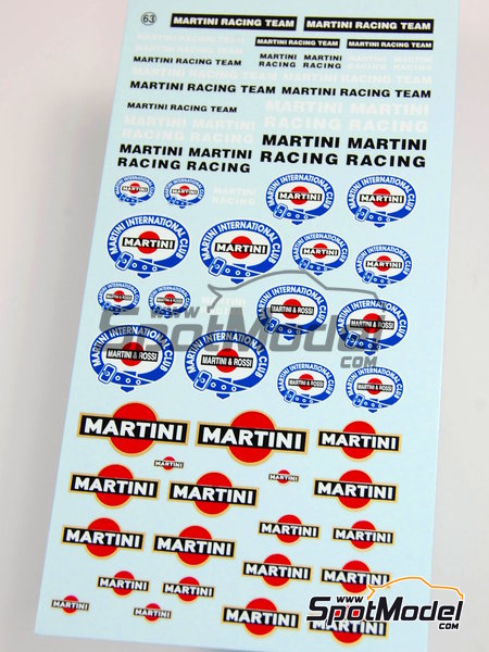 Decals MARTINI RACING SKULL decal Slot car Model hobby decalcomanie 