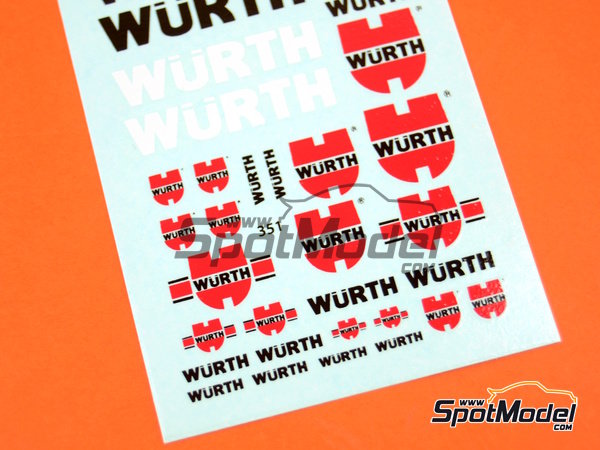 Würth. Logotypes in 1/24 scale manufactured by Virages (ref. VIR-351)