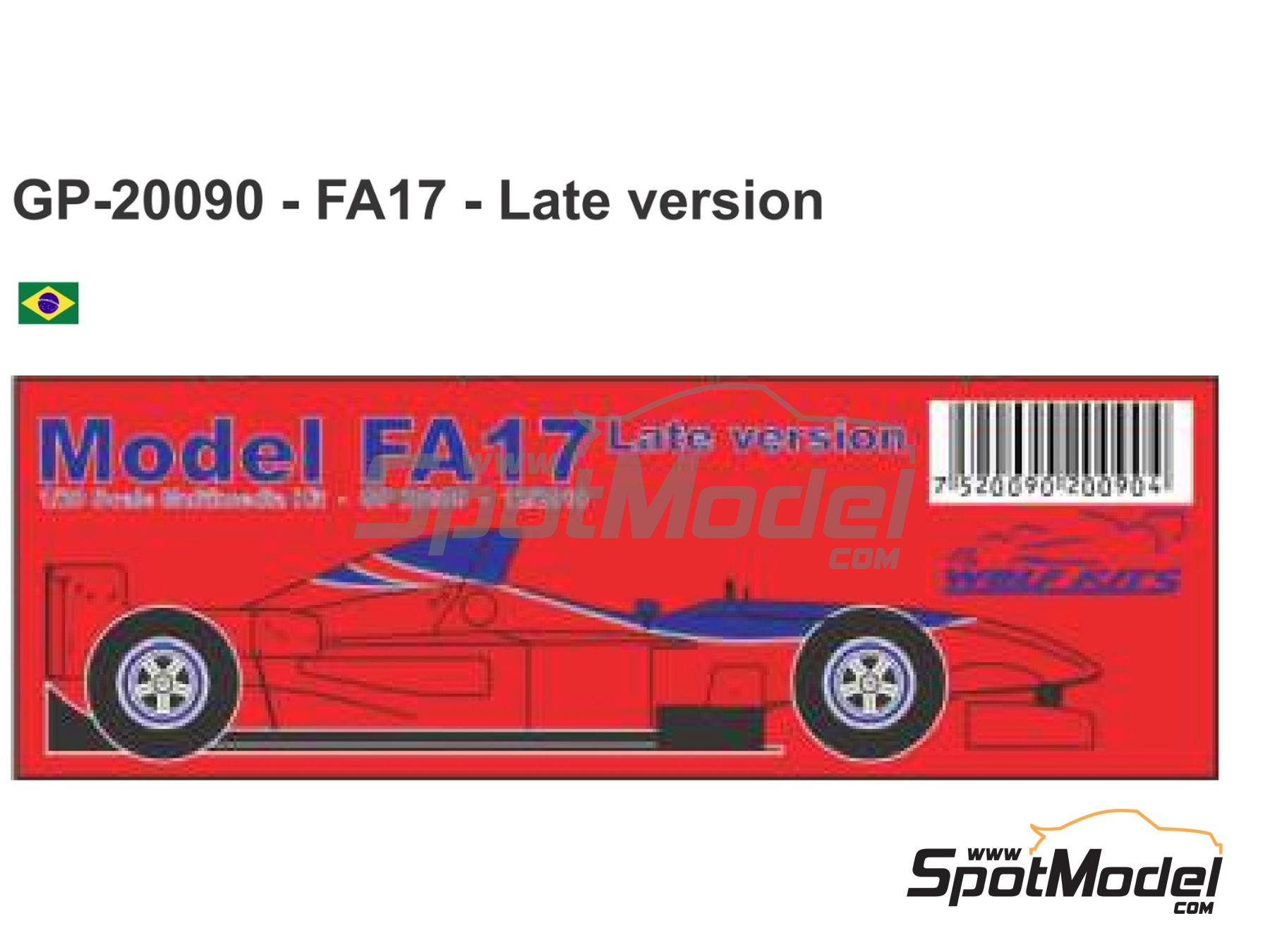 Image 1: Footwork Hart FA17 sponsored by Philips, Power Horse - Late season, Formula 1 World Championship 1996 | Car scale model kit in 1/20 scale manufactured by Wolf Kits (ref.&nbsp;GP20090, also 7520090200904)