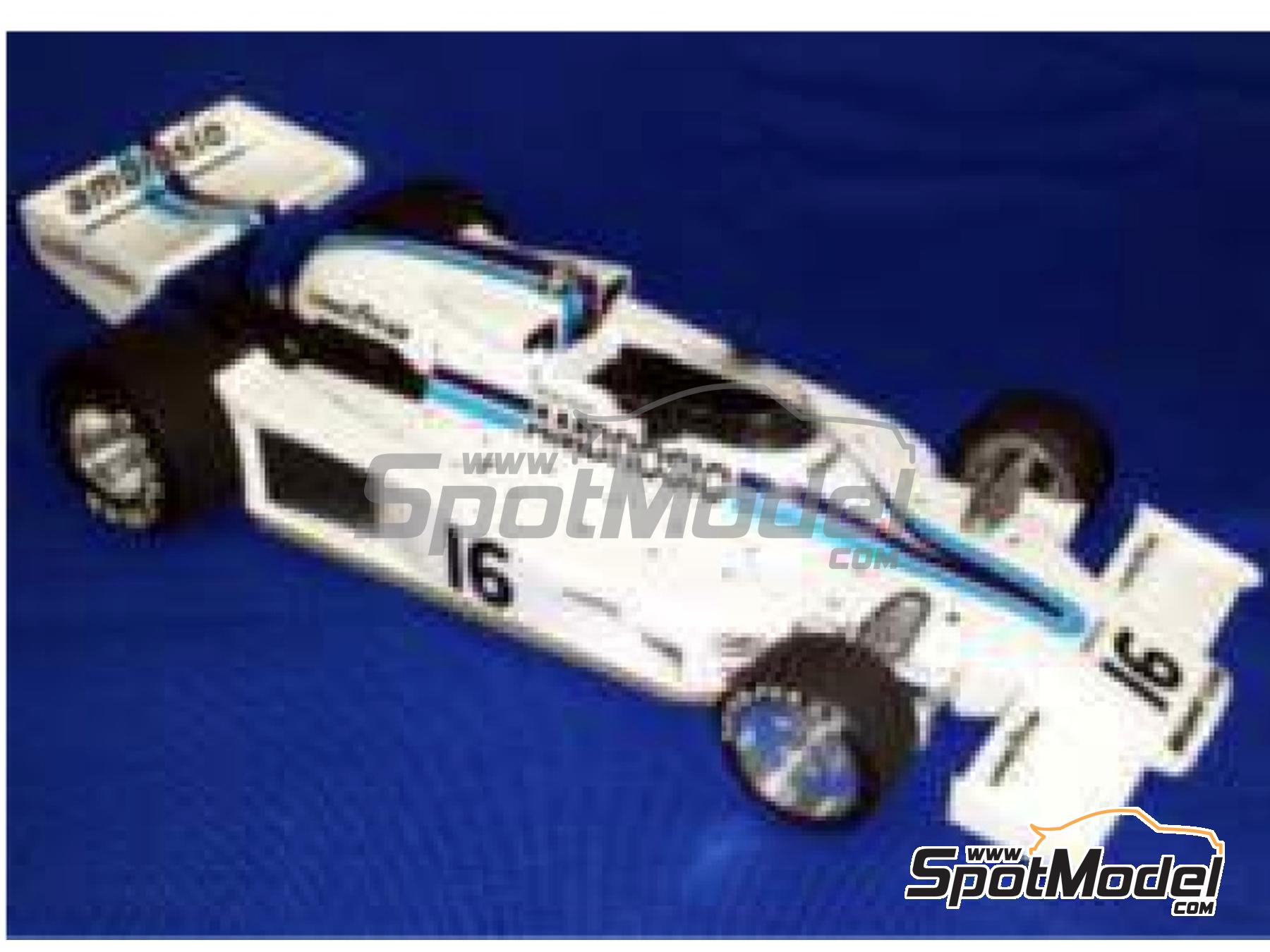 Image 2: Shadow Ford DN8 sponsored by Ambrosio - USA West Long Beach Formula 1 Grand Prix 1977 | Car scale model kit in 1/20 scale manufactured by Wolf Kits (ref.&nbsp;GP20102, also 4520102201021)