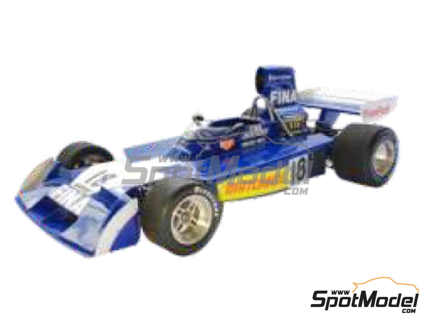 Image 1: Surtees Ford TS-16 patrocinado por Fina, Matchbox - Gran Premio de F&oacute;rmula 1 de Brasil 1974 | Maqueta de coche en escala&nbsp;1/20 fabricado por Wolf Kits (ref.&nbsp;GP20122, tambien 7520122201220)
